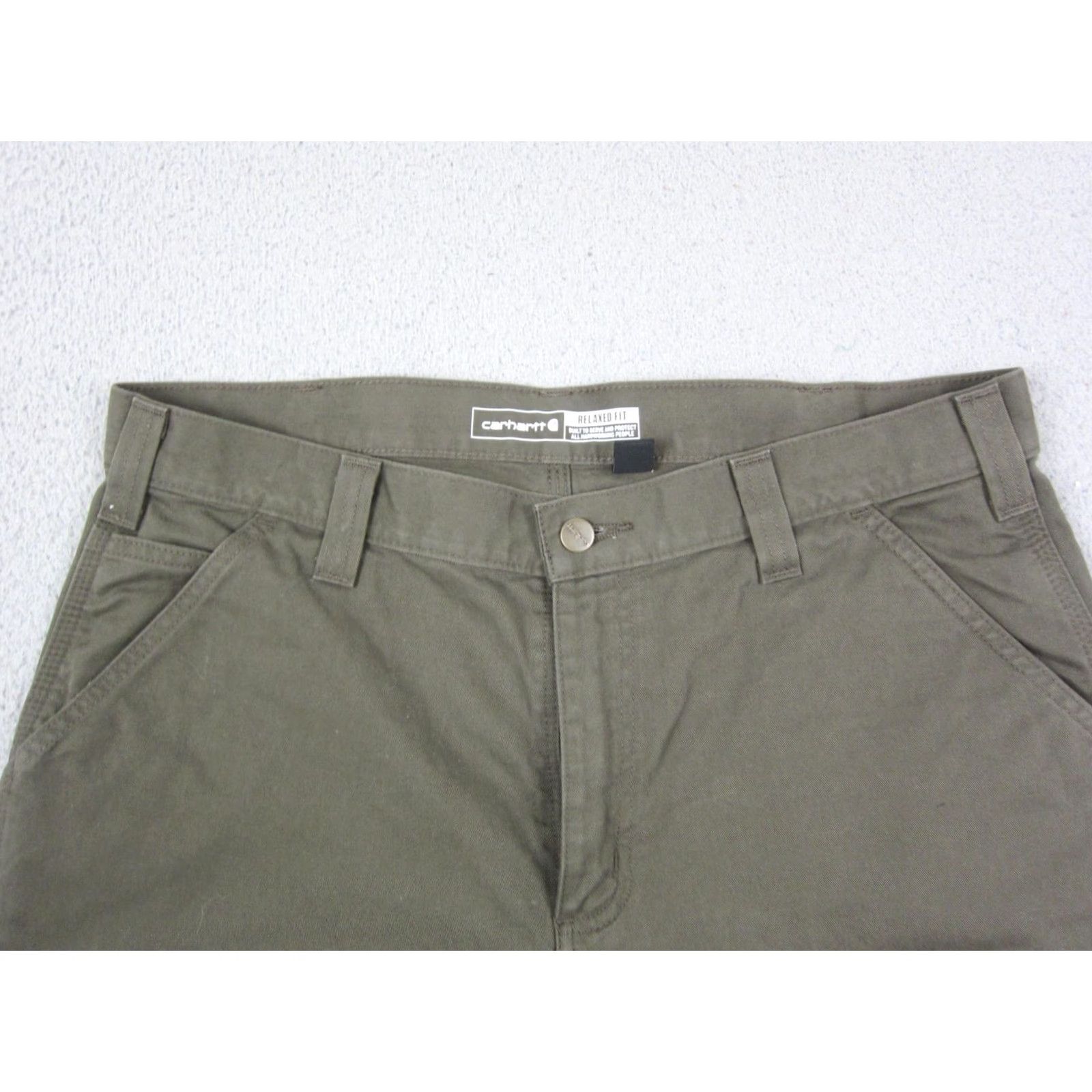 Carhartt Carhartt Pants Men Regular 36x32 Green Relaxed Fit Duck Canvas Workwear Pants Size US 36 / EU 52 - 2 Thumbnail