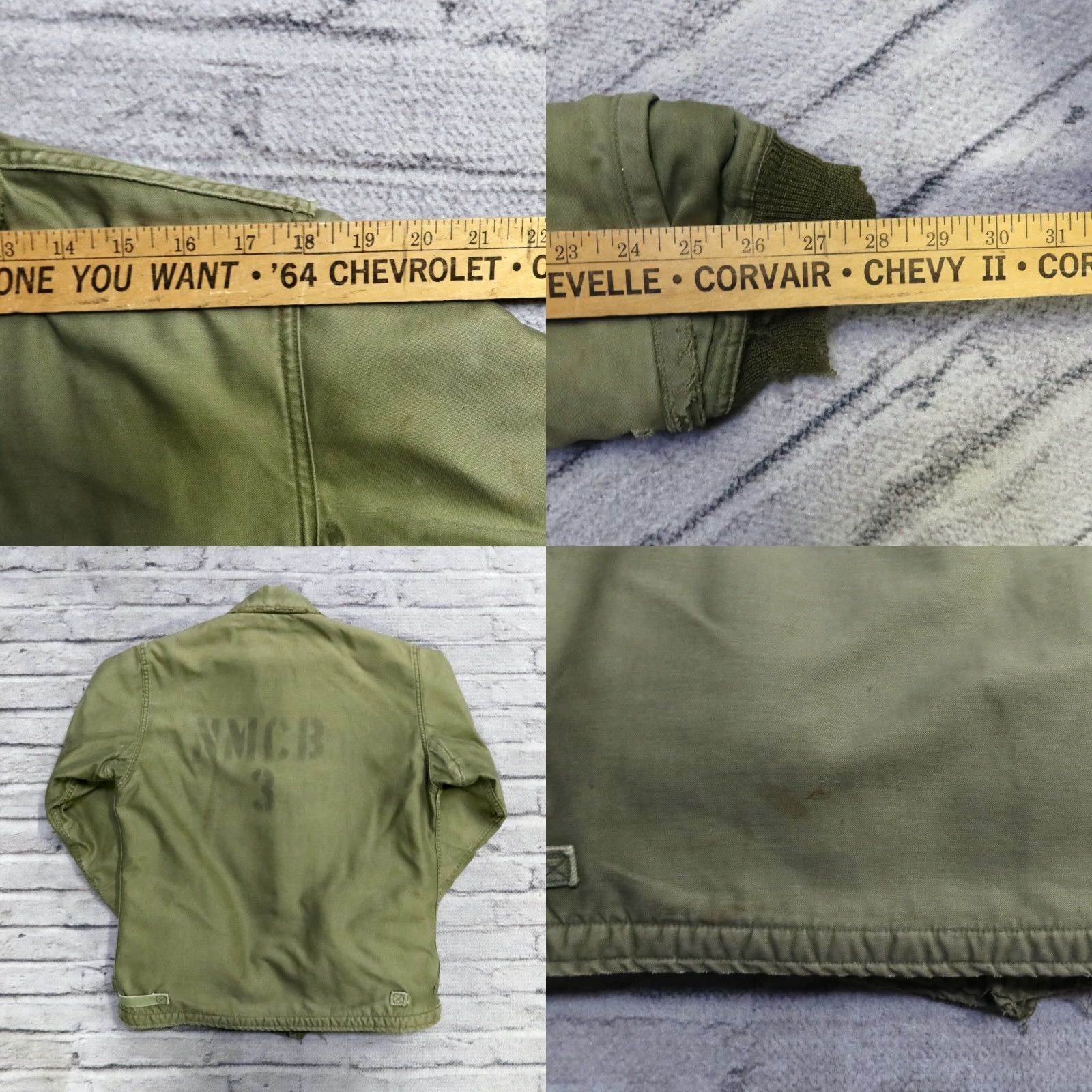 Vintage VINTAGE US Navy USN A-2 Seabees NMCB 3 Deck Jacket Mens Jacket Medium Green Plaid 1940s 50s Size M Size US M / EU 48-50 / 2 - 10 Thumbnail