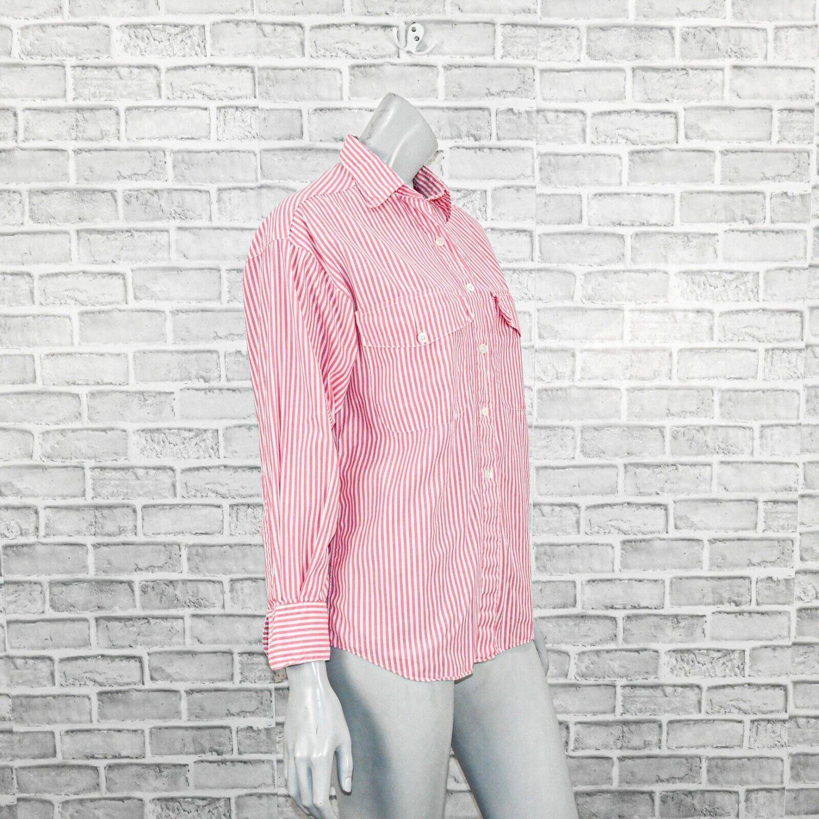 Willis & Geiger Vtg Willis & Geiger Women's Button up Shirt in Pink Striped Size M / US 6-8 / IT 42-44 - 5 Thumbnail