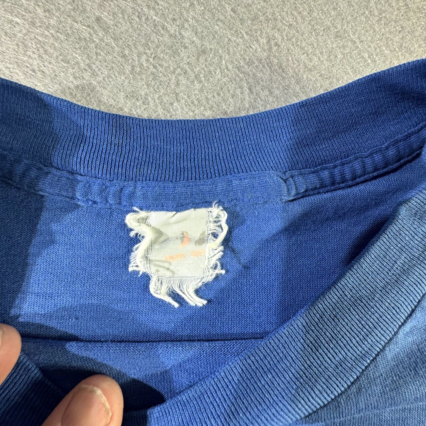 Vintage VINTAGE Soccer Shirt Mens XL Blue Distressed Graphic Tee 80s 90s Rare Size US XL / EU 56 / 4 - 7 Thumbnail