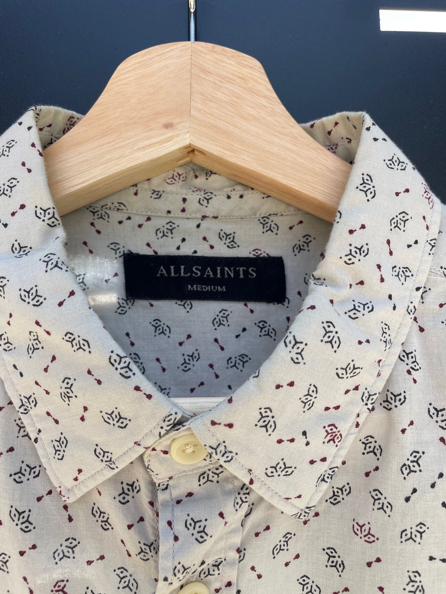 Allsaints AllSaints Kawaba White Foliage Shirt – Size M Size US M / EU 48-50 / 2 - 4 Thumbnail