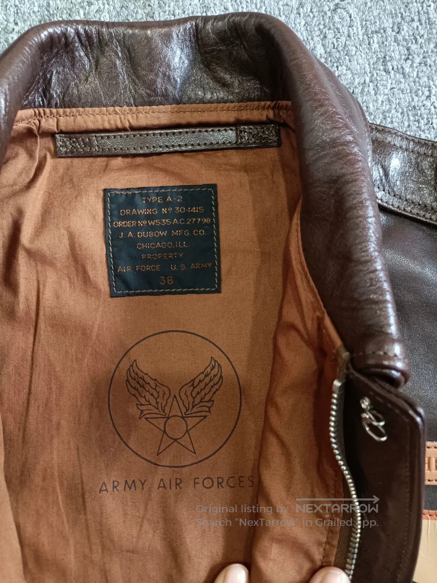 TOYS McCOY McCoy A2 Hell Gentleman Leather Jacket. Size US S / EU 44-46 / 1 - 6 Thumbnail