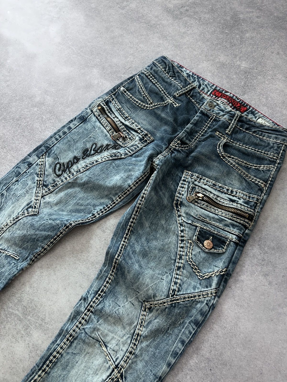 Other Cipo&Baxx y2k avant-garden washed jeans Size US 31 - 3 Thumbnail