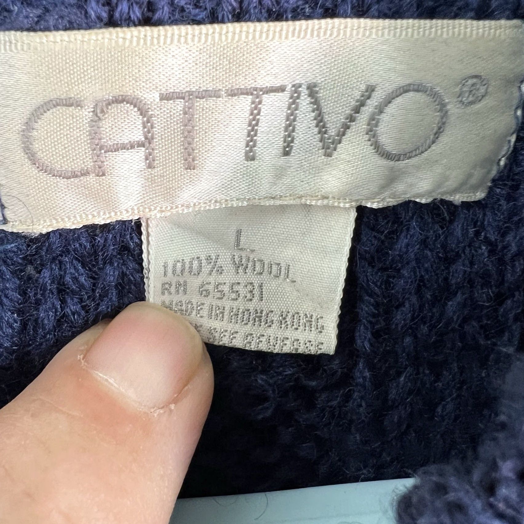Vintage VINTAGE Cattivo 100% Wool Nordic Fair Isle Sweater Mens Large Blue Casual 90s Classic Size US L / EU 52-54 / 3 - 6 Thumbnail