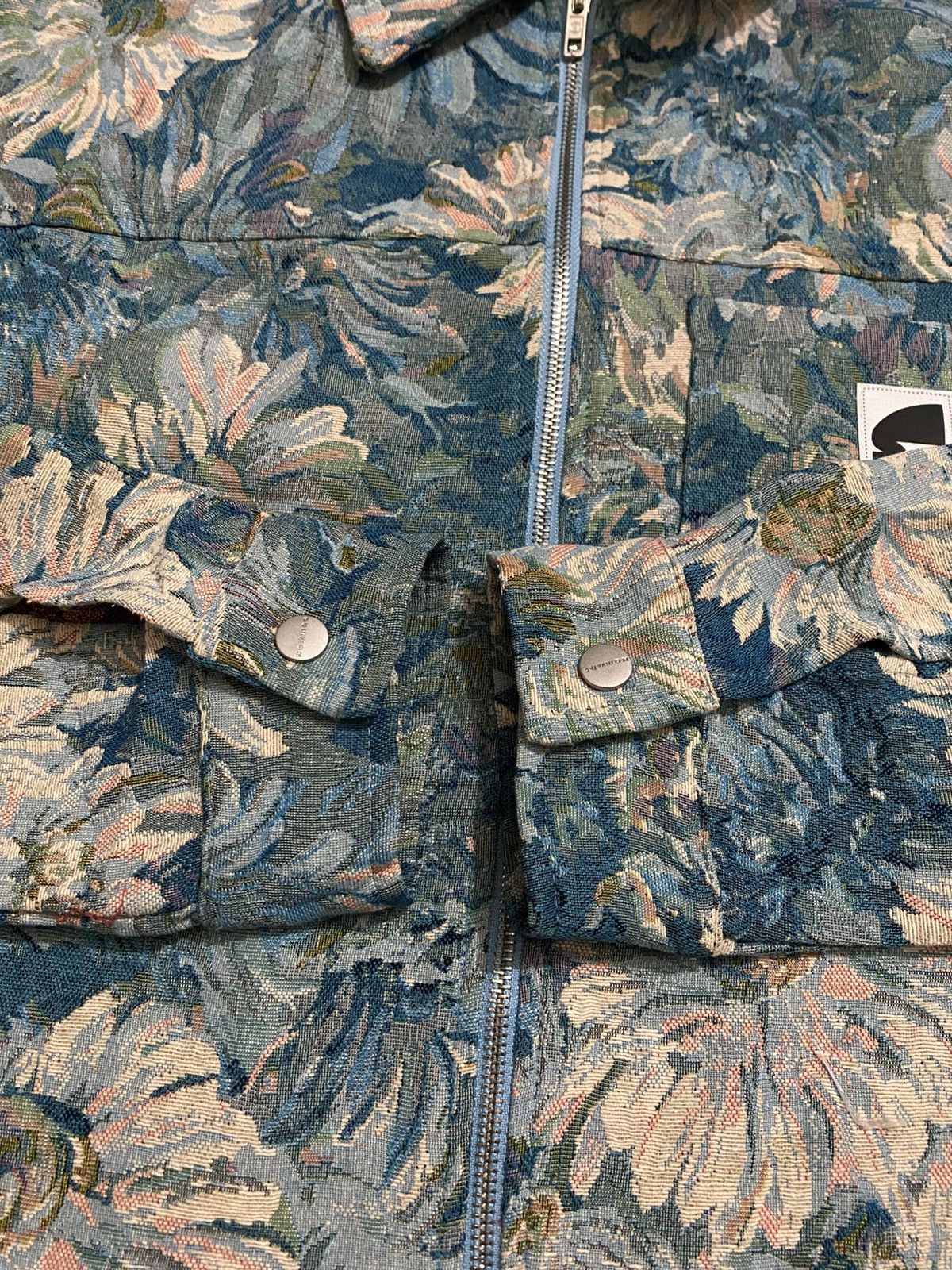Vintage Sumwon Floral Tapestry Jacket Blue Vintage Aesthetic Zip-Up Size US L / EU 52-54 / 3 - 20 Thumbnail