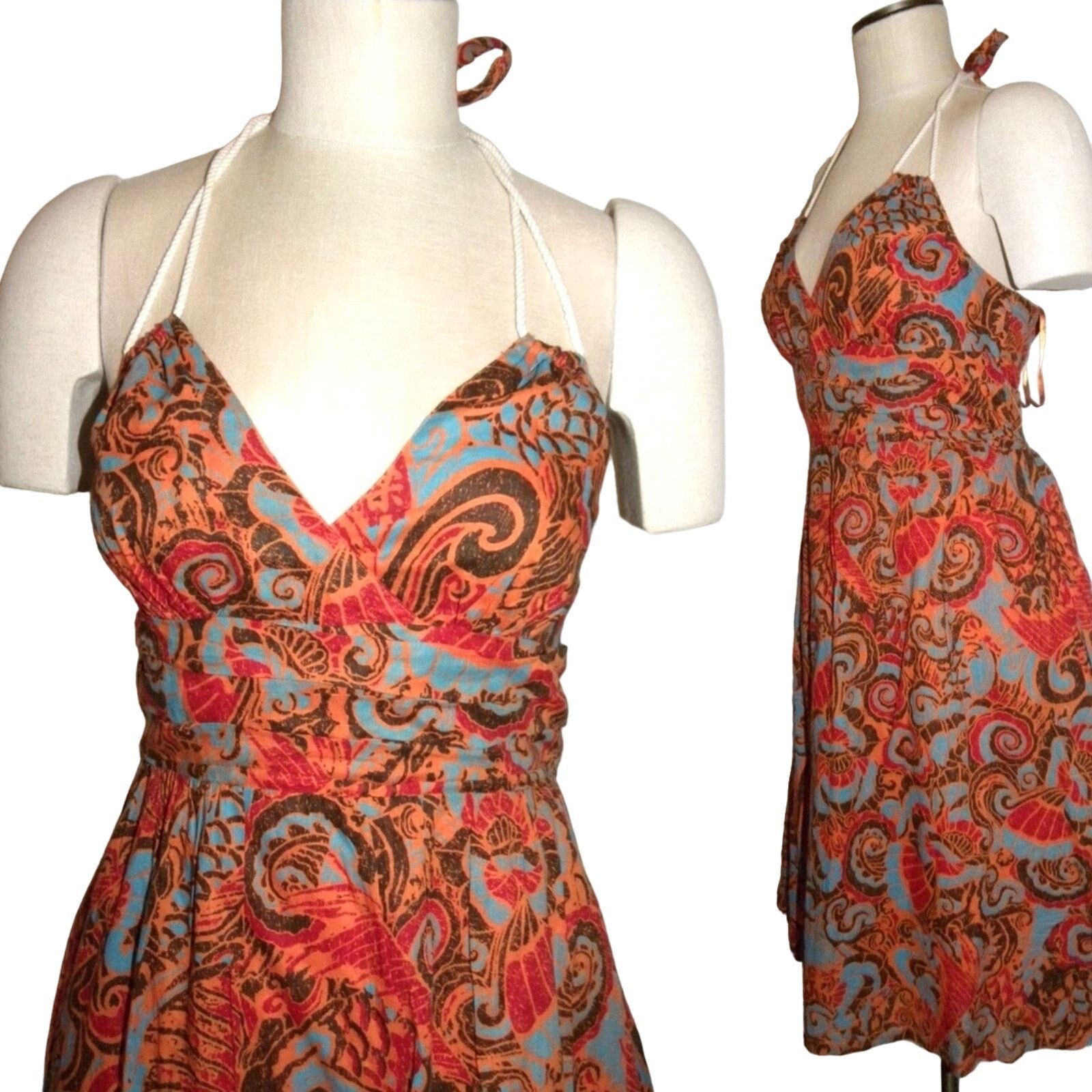 Anthropologie Moulinette Souers Batik Halter Dress | ANTHROPOLOGIE | Sz 6 Size M / US 6-8 / IT 42-44 - 6 Thumbnail