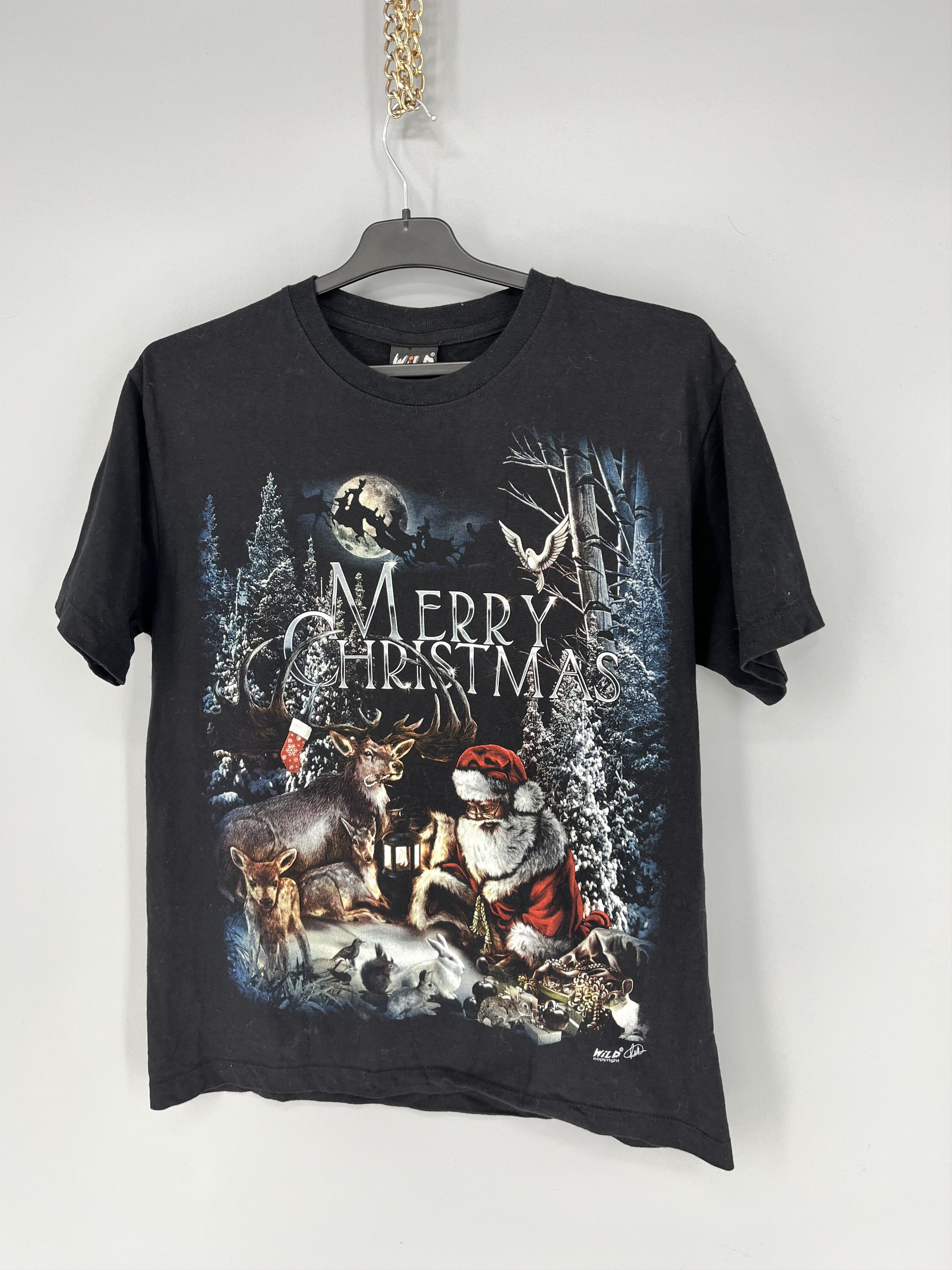 Band Tees Vintage Y2K Merry Christmas WILD Hevy Matal Streetwear Size US M / EU 48-50 / 2 - 6 Thumbnail