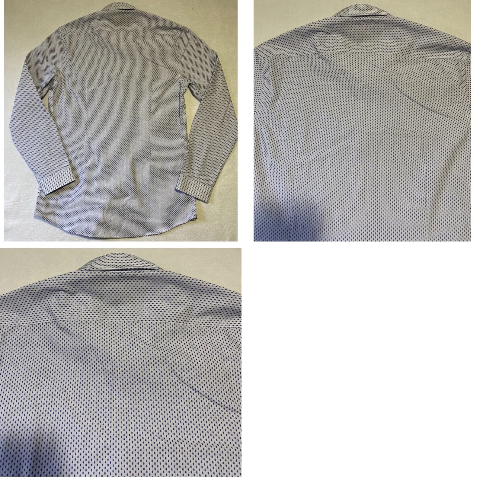 Zara Zara Man Button Shirt Men L White Blue Slim Fit Long Sleeve Button-Down Collar Dress Shirt Size US L / EU 52-54 / 3 - 8 Thumbnail