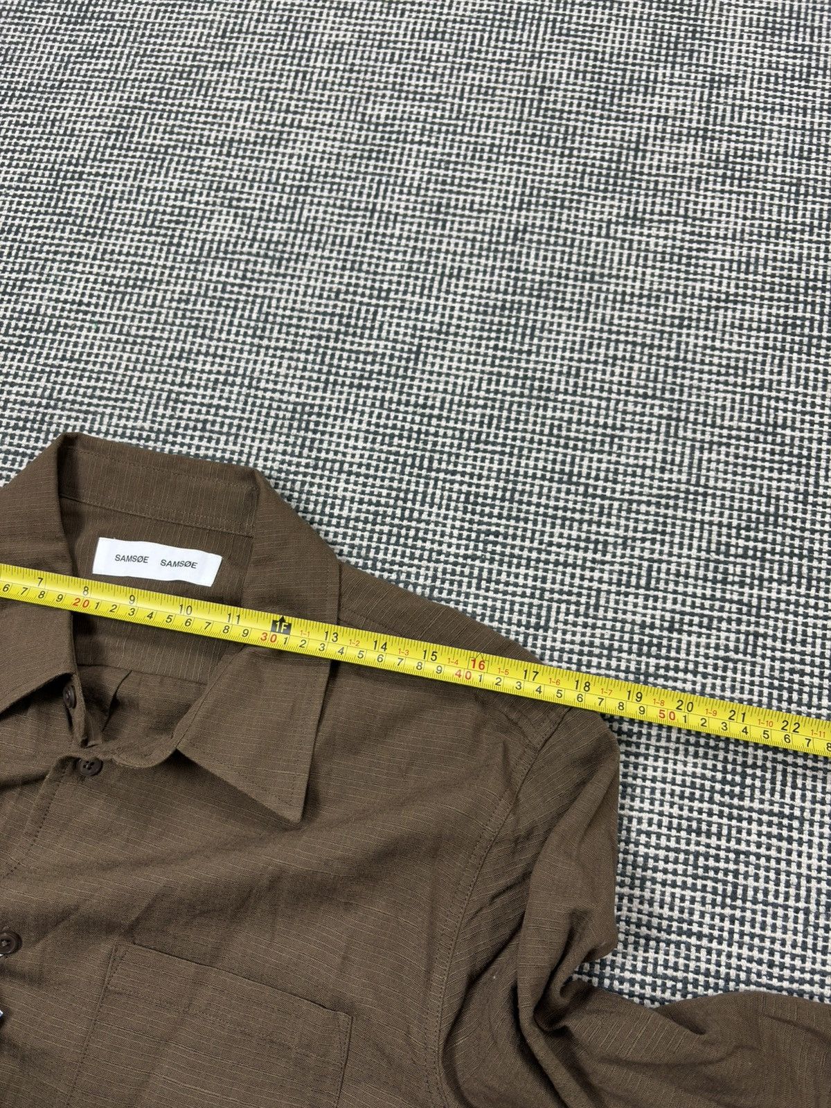 Samsoe Samsoe Samsoe Samsoe rrp175$ liam FF shirt dark earth viscose Size US L / EU 52-54 / 3 - 8 Thumbnail
