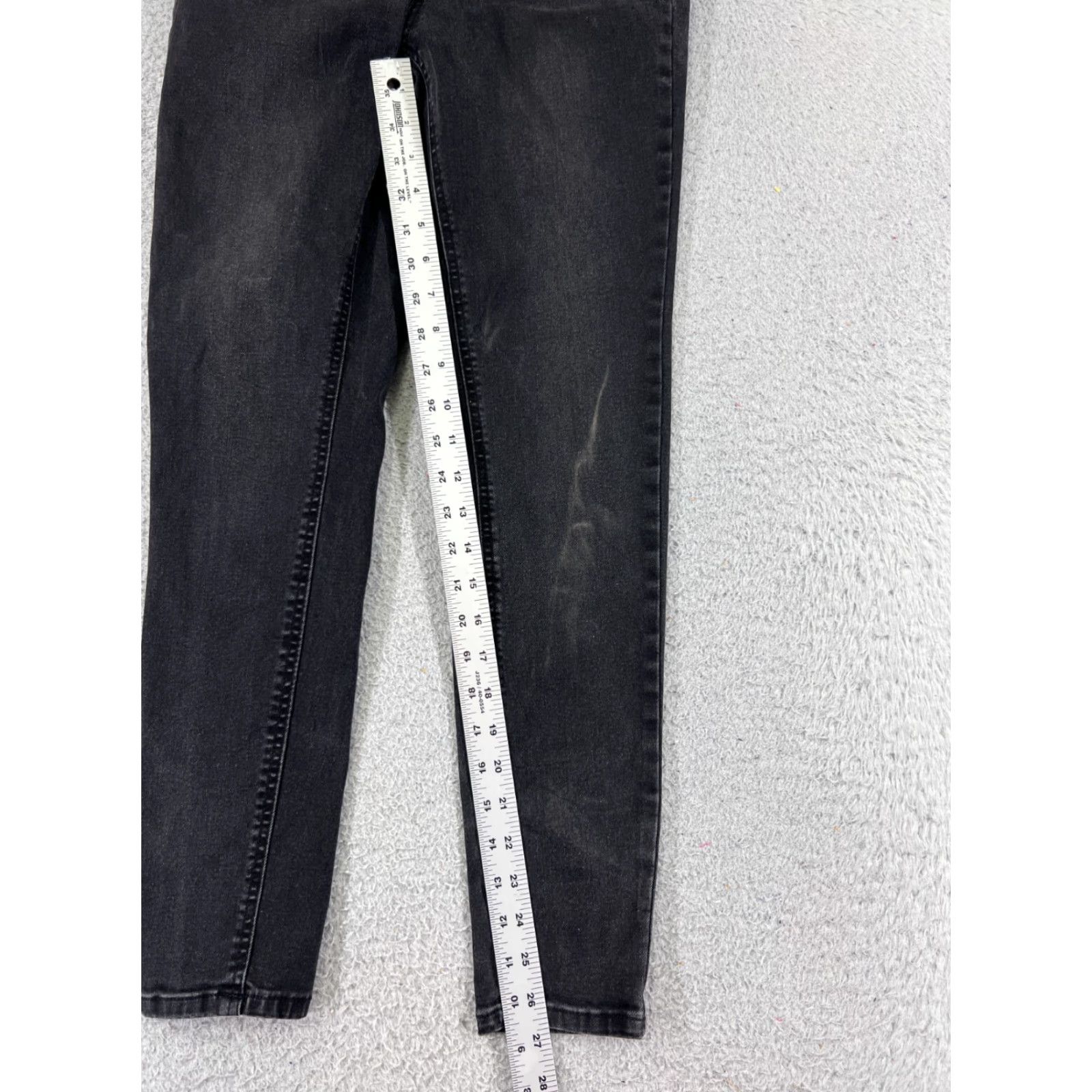 Vintage No Boundaries Jeans Women 3 Black Skinny Denim High Rise Cotton Blend 5-Pocket Size 26" / US 2 / IT 38 - 7 Thumbnail