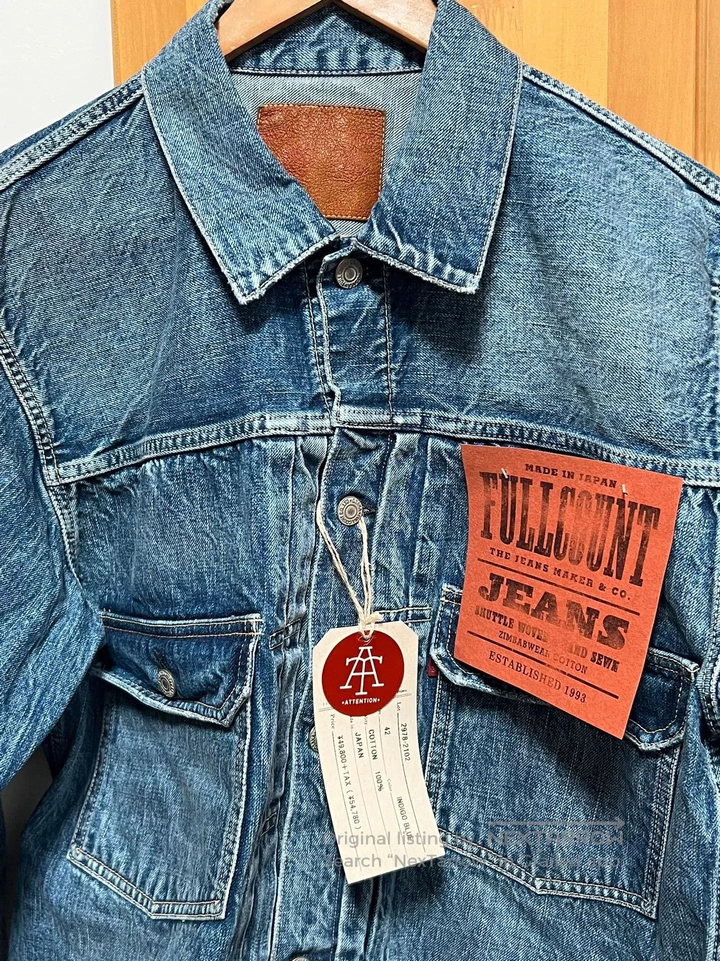 Full Count & Co. FULLCOUNT Dartford Classic Denim Jacket. Size US M / EU 48-50 / 2 - 2 Thumbnail