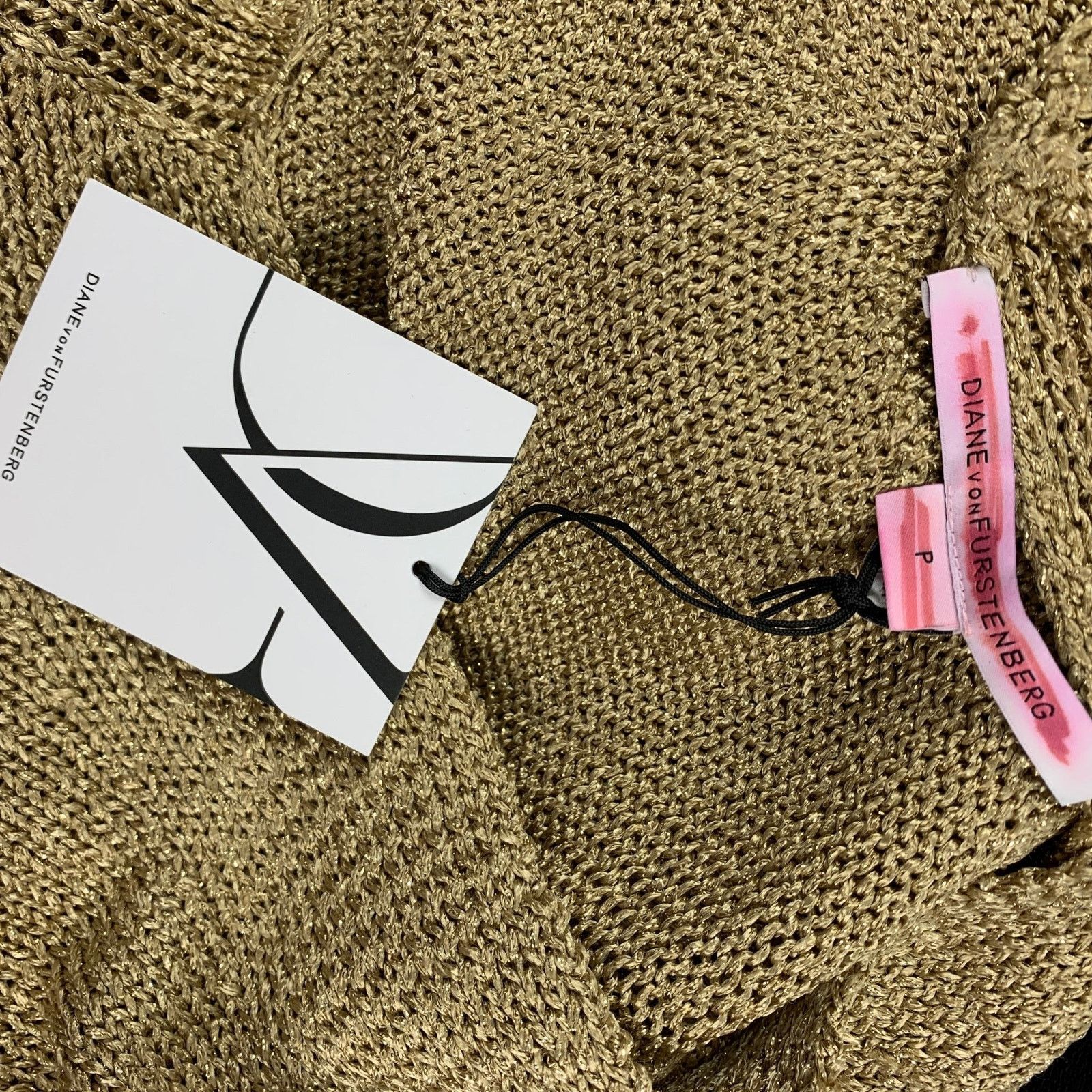 Diane von Furstenberg DIANE VON FURSTENBERG S Gold Acetate Blend Knitted Pullover Size S / US 4 / IT 40 - 7 Thumbnail