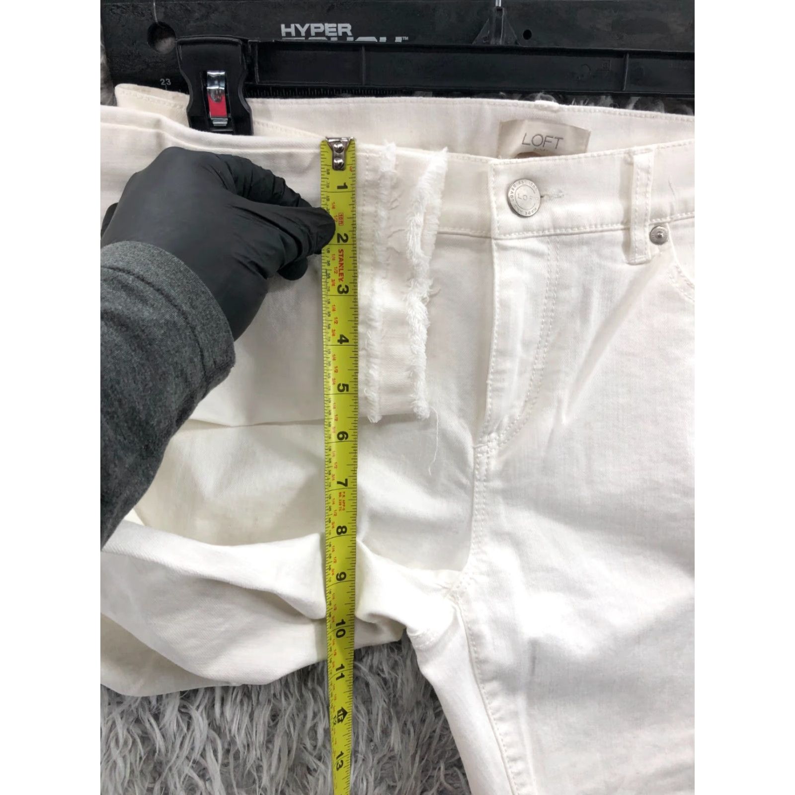 Loft Loft White Skinny Ankle Pants Womens Size 4 Regular Inseam 28 Comfort Pockets Stretch Knit Flat Front Modern Classic 90s? Size 27" / US 4 / IT 40 - 4 Thumbnail