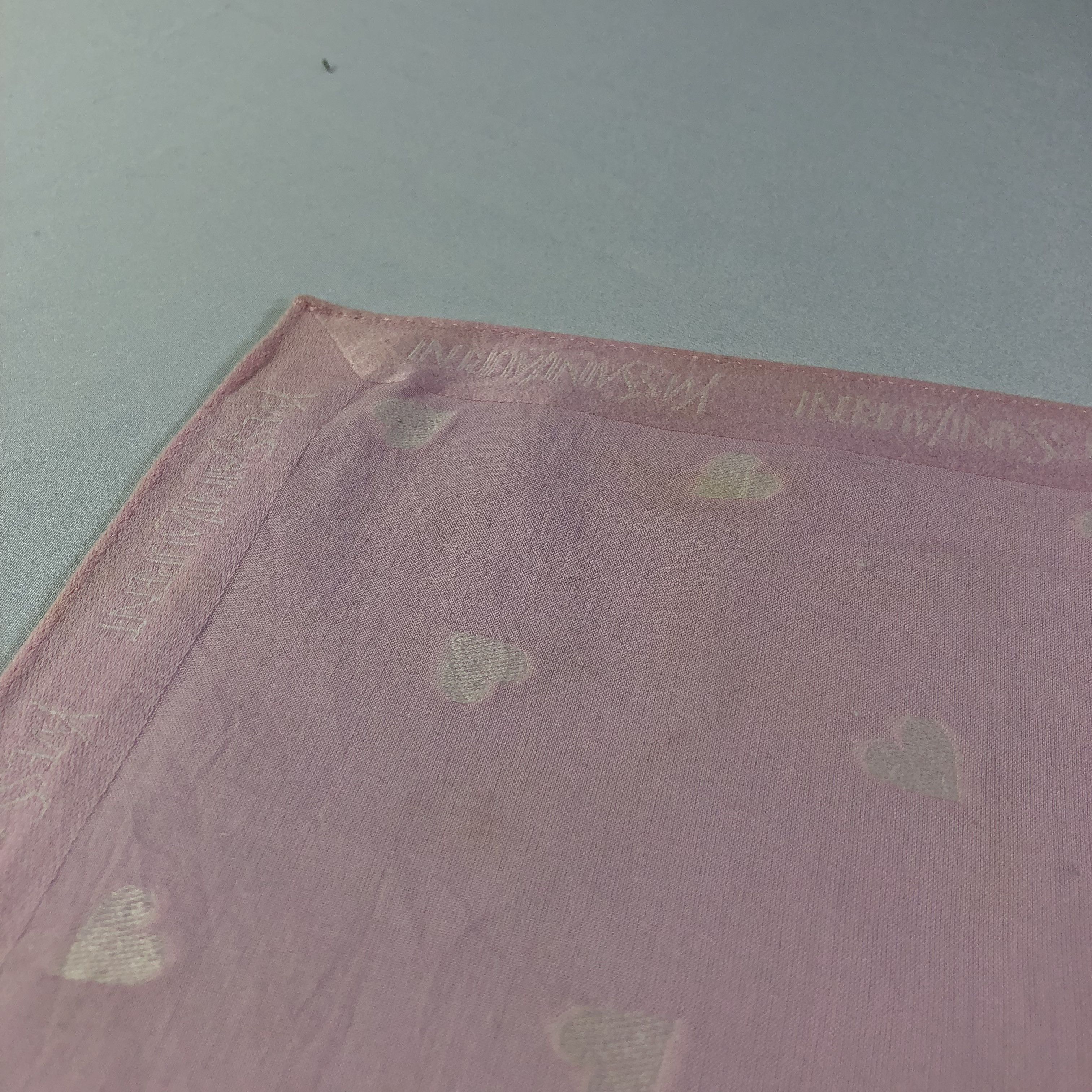 Yves Saint Laurent YSL Pink Loves Handkerchief Neckerchief Bandana H1740 Size ONE SIZE - 10 Thumbnail