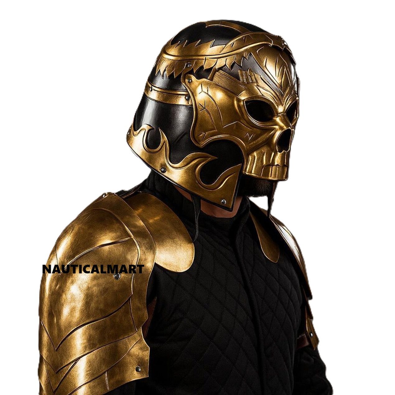 Other Medieval Knight Steel Fantasy Skull Helmet Size ONE SIZE - 3 Thumbnail