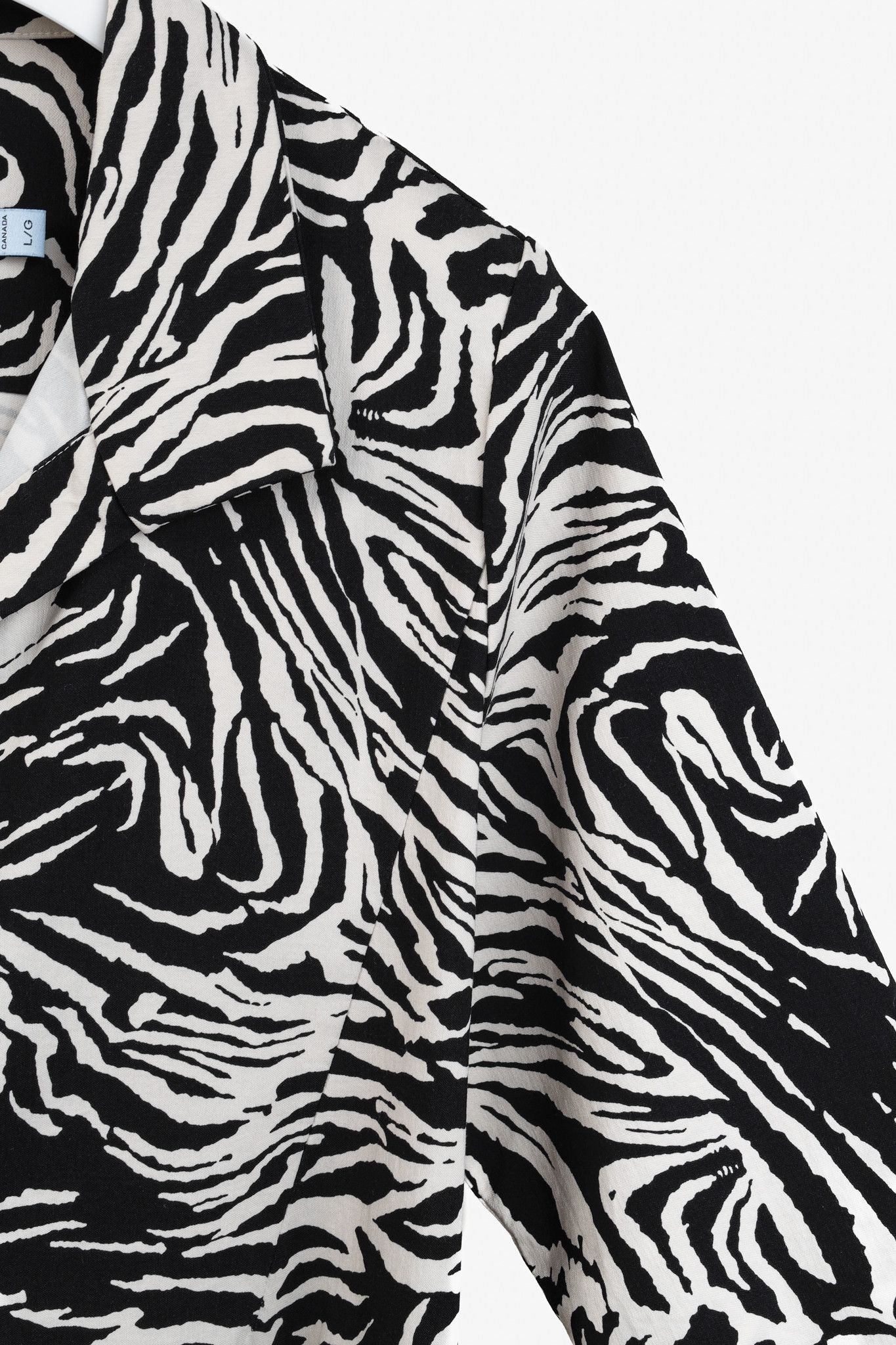 Other Ayrtight Black and Beige Zebra Print Swing Coat Size L / US 10 / IT 46 - 5 Thumbnail