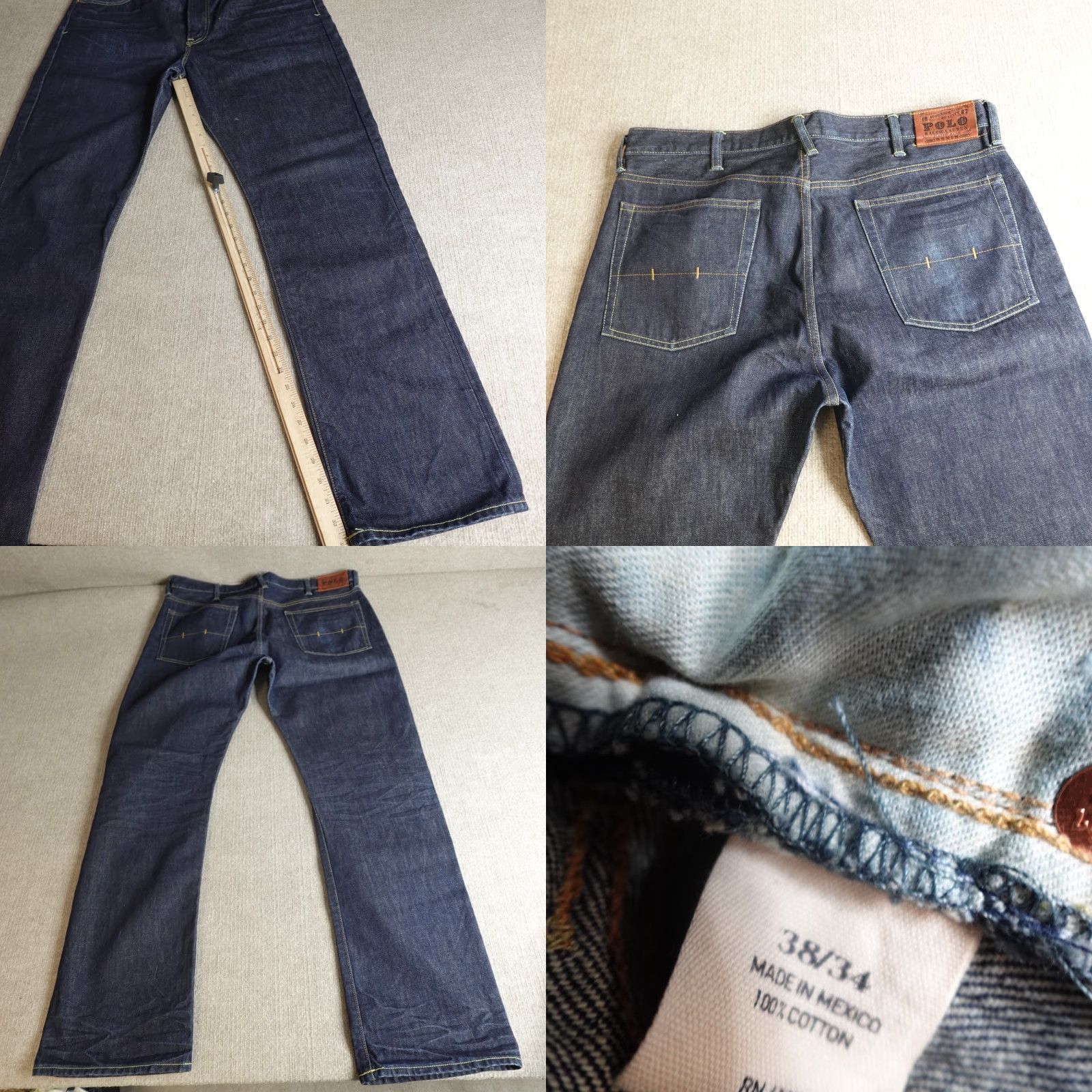 Polo Ralph Lauren Polo Ralph Lauren Jeans 38 x 33 Blue Zip Fly Straight Men Denim Cotton Belt Loops 67 Vintage No Regular Size US M / EU 48-50 / 2 - 8 Thumbnail