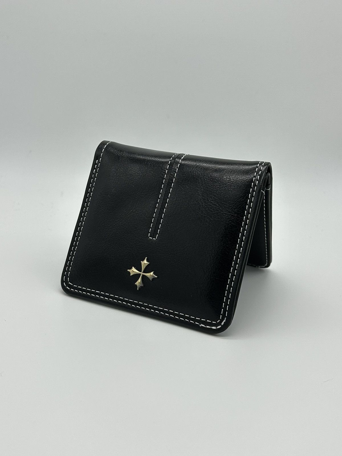 Japanese Brand Y2K Leather Cross Wallet (black) Size ONE SIZE - 7 Thumbnail