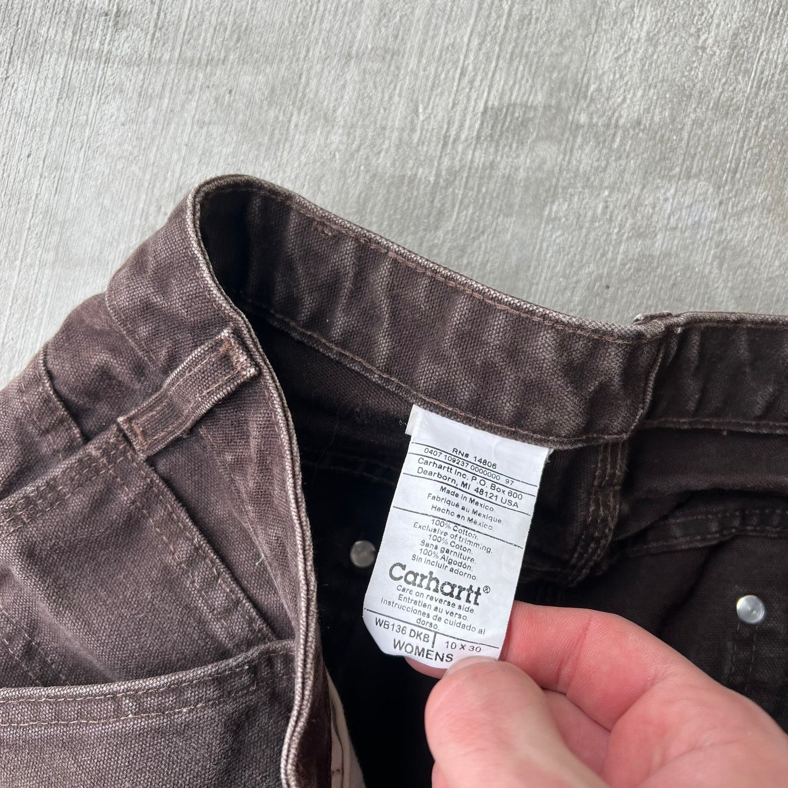 Carhartt × Vintage Carhartt brown WOMENS double knee work wear carpenter pants Size US 31 - 7 Thumbnail