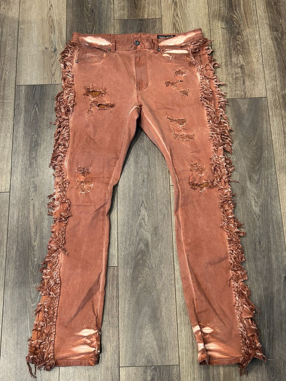 Designer × Smoke Rise Smoke Rise Red Stacked Denim US 36x36 Size US 36 / EU 52 - 5 Thumbnail