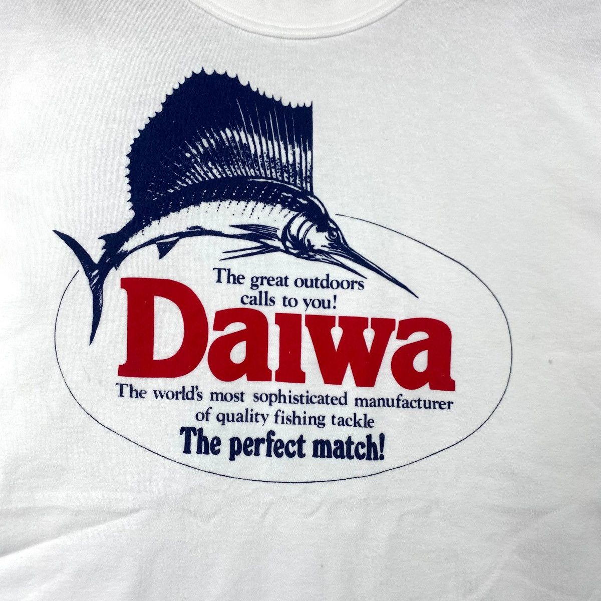 DAIWA × Vintage Vintage 80’ DAIWA JAPAN FISHING Tackle Ads Tee Shirt Top Size US XS / EU 42 / 0 - 3 Thumbnail