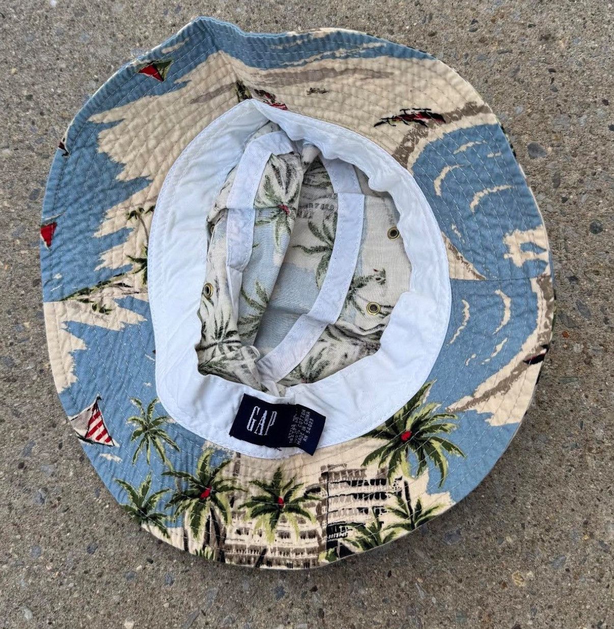 Gap Vintage Gap Beach Print Bucket Hat (Size S/M) Size ONE SIZE - 3 Thumbnail