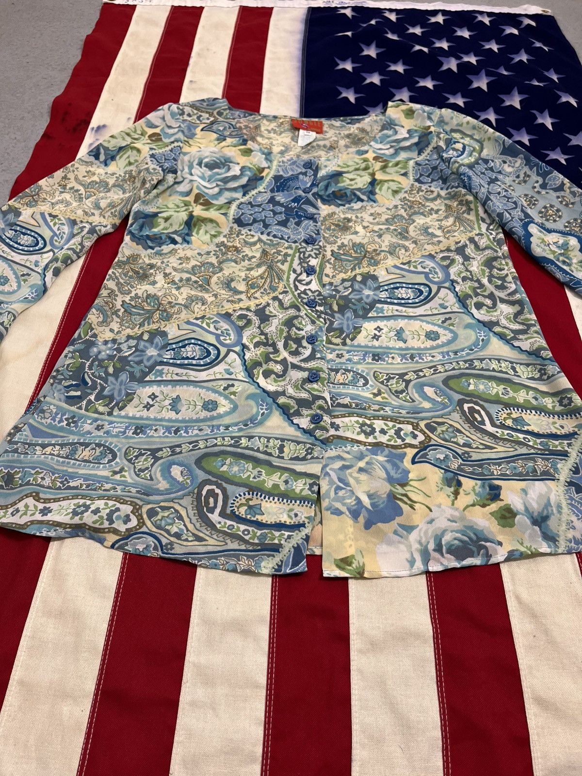 Kenzo Jungle Print Floral Boho Blouse Women's Size M / US 6-8 / IT 42-44 - 3 Thumbnail
