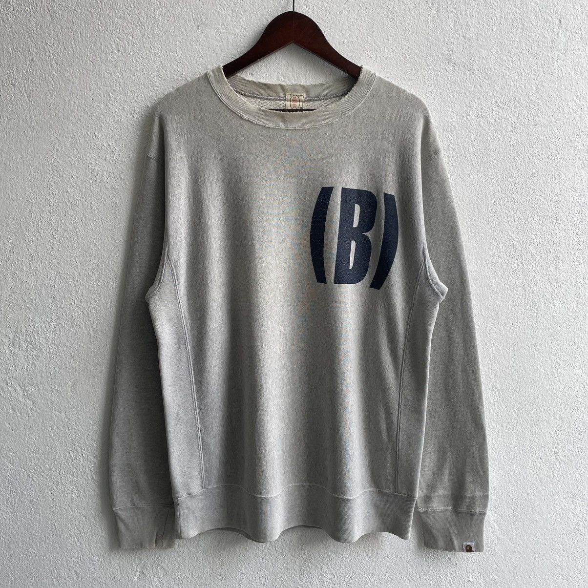 Bape Vintage 90's "Distress Bathing Ape" Sweatshirt Size US L / EU 52-54 / 3 - 2 Thumbnail
