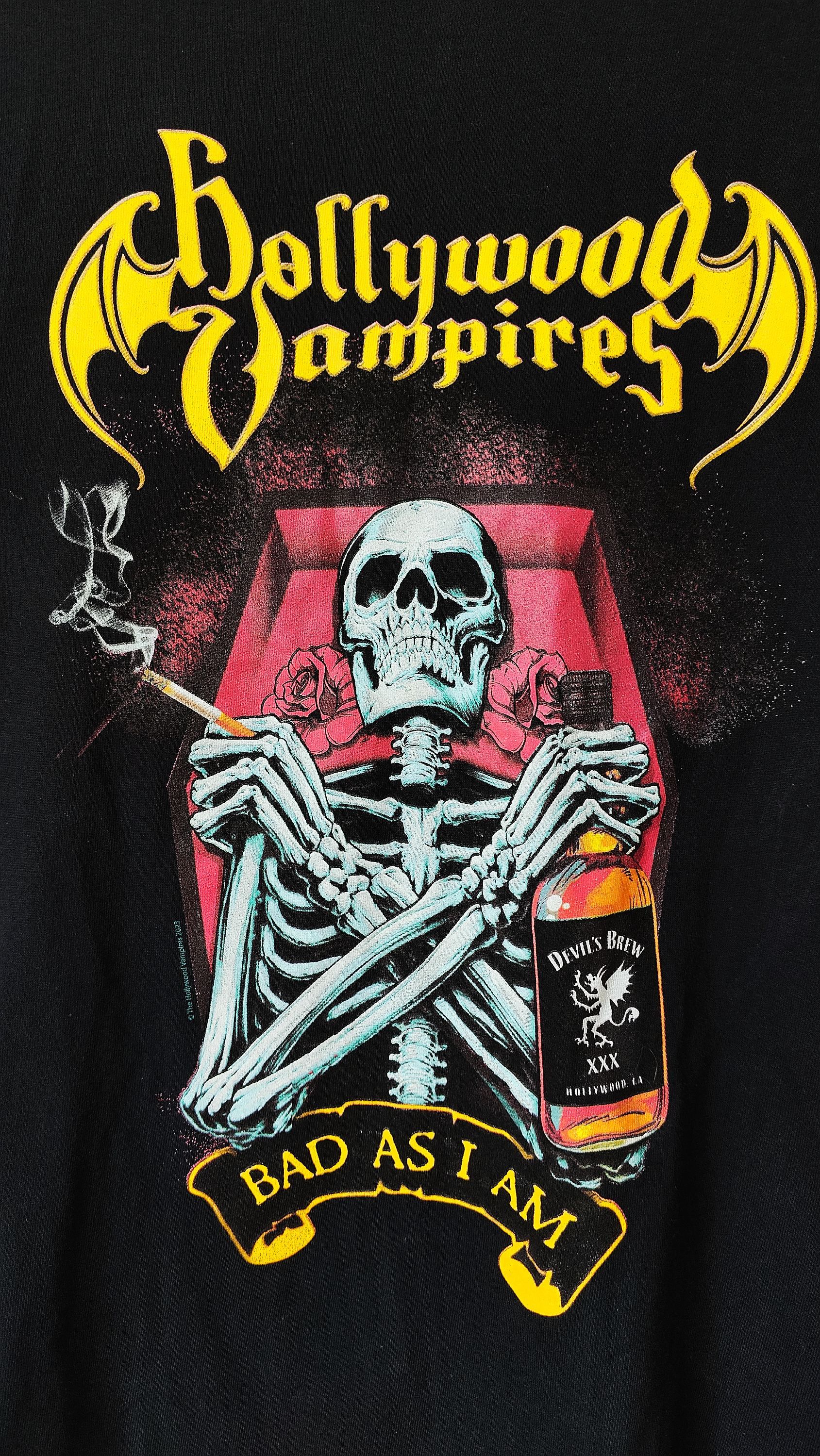 Band Tees Hollywood Vampires 2023 Bad As I Am Skeleton Longsleeve Size US S / EU 44-46 / 1 - 3 Thumbnail