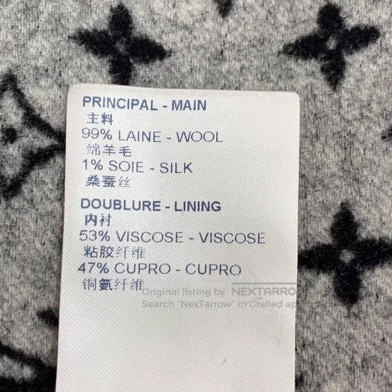 Louis Vuitton Louis Vuitton Black lining logo, full print, sheep wool ho Size XXS / US 00 / IT 34 - 7 Thumbnail