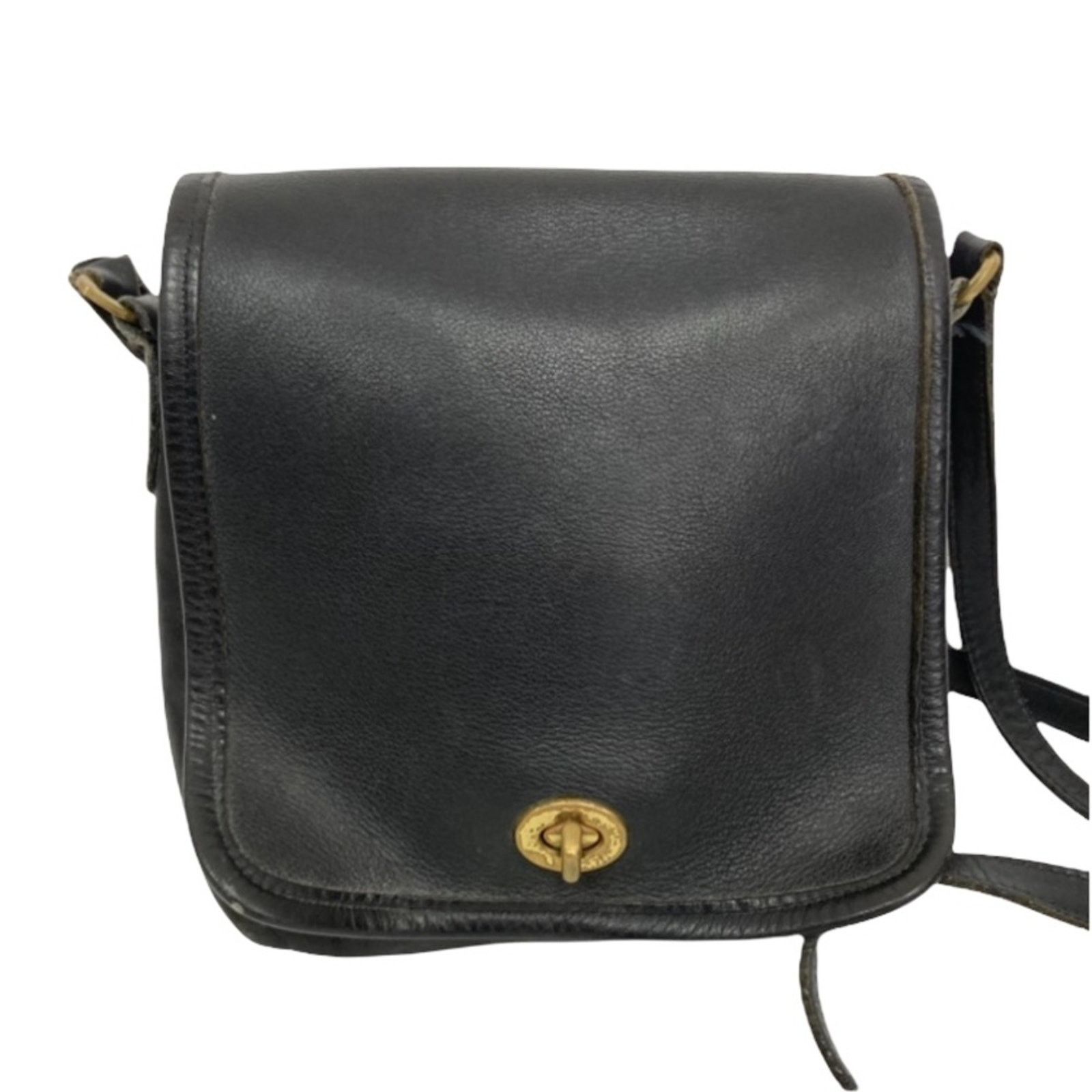 Coach Vintage Coach Black Leather Turnlock Crossbody Bag Size ONE SIZE - 2 Thumbnail