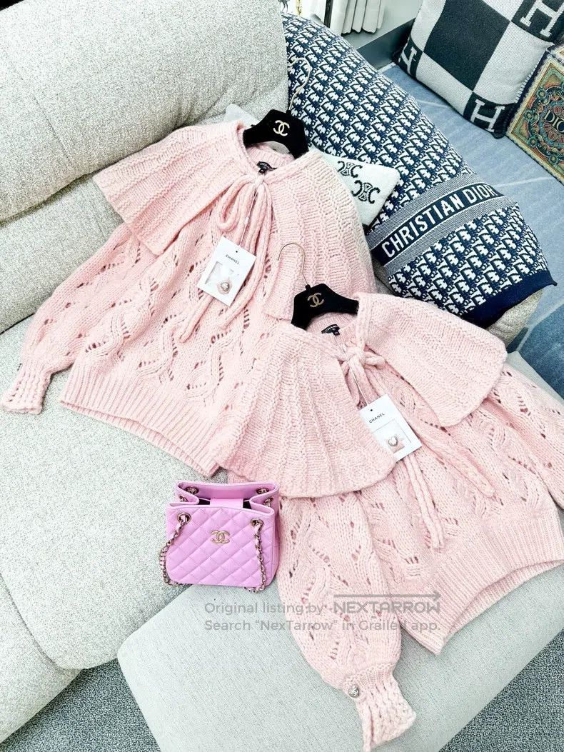 Chanel Chanel Petal shawl bow tie knitted sweater Size XXS / US 00 / IT 34 - 3 Thumbnail