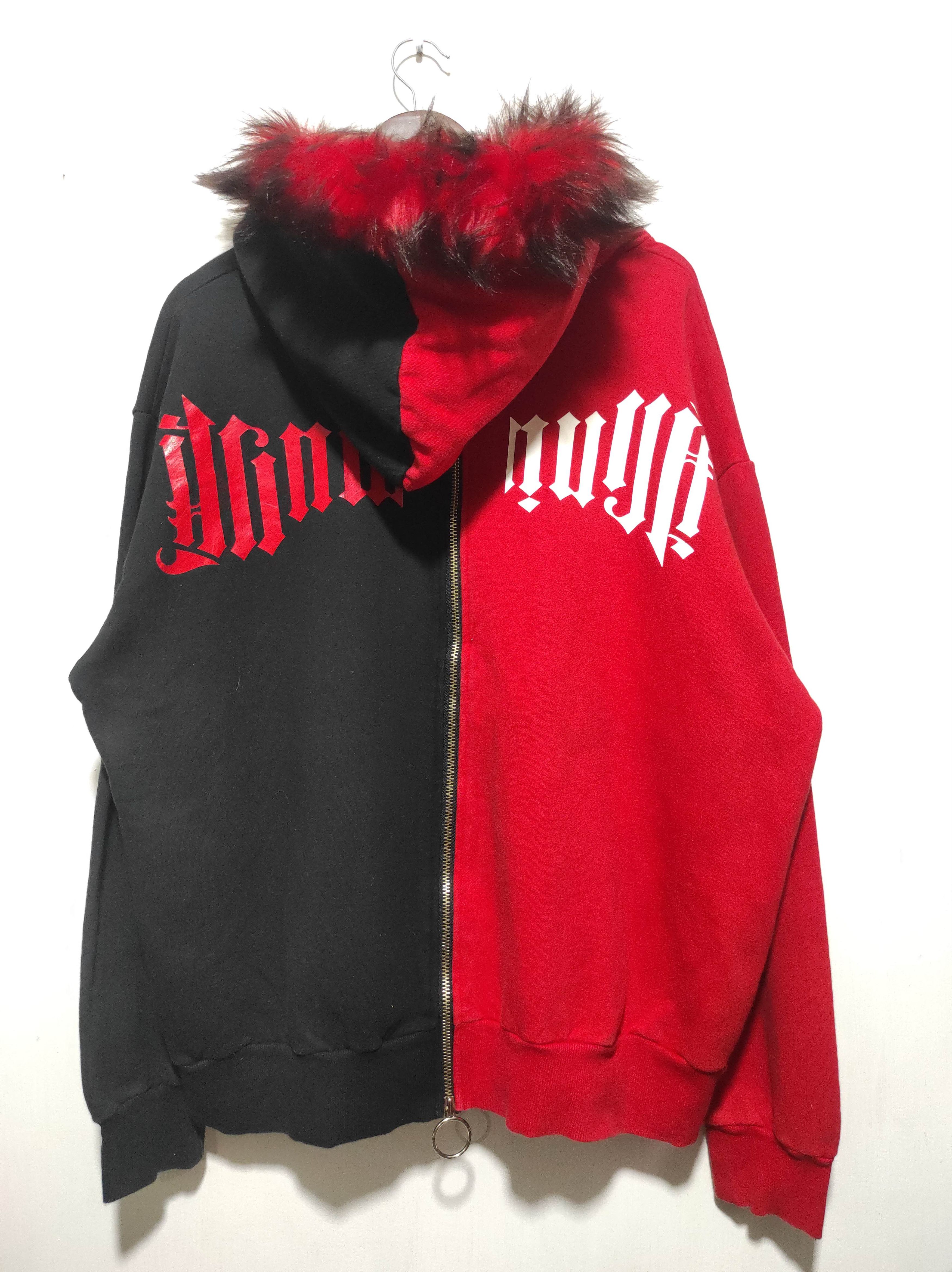 Hysteric Glamour B&W Back Oversized Zipper Fur Hoodie ifsixwasnine lgb style Size US XL / EU 56 / 4 - 13 Thumbnail