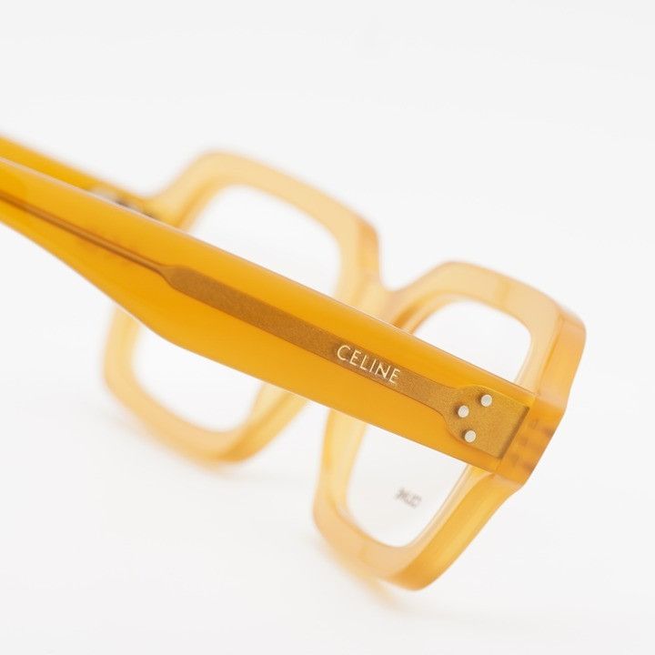 Celine Celine CL50147I 045 Eyeglasses Shiny Brown 51mm Square Frame Size ONE SIZE - 4 Thumbnail