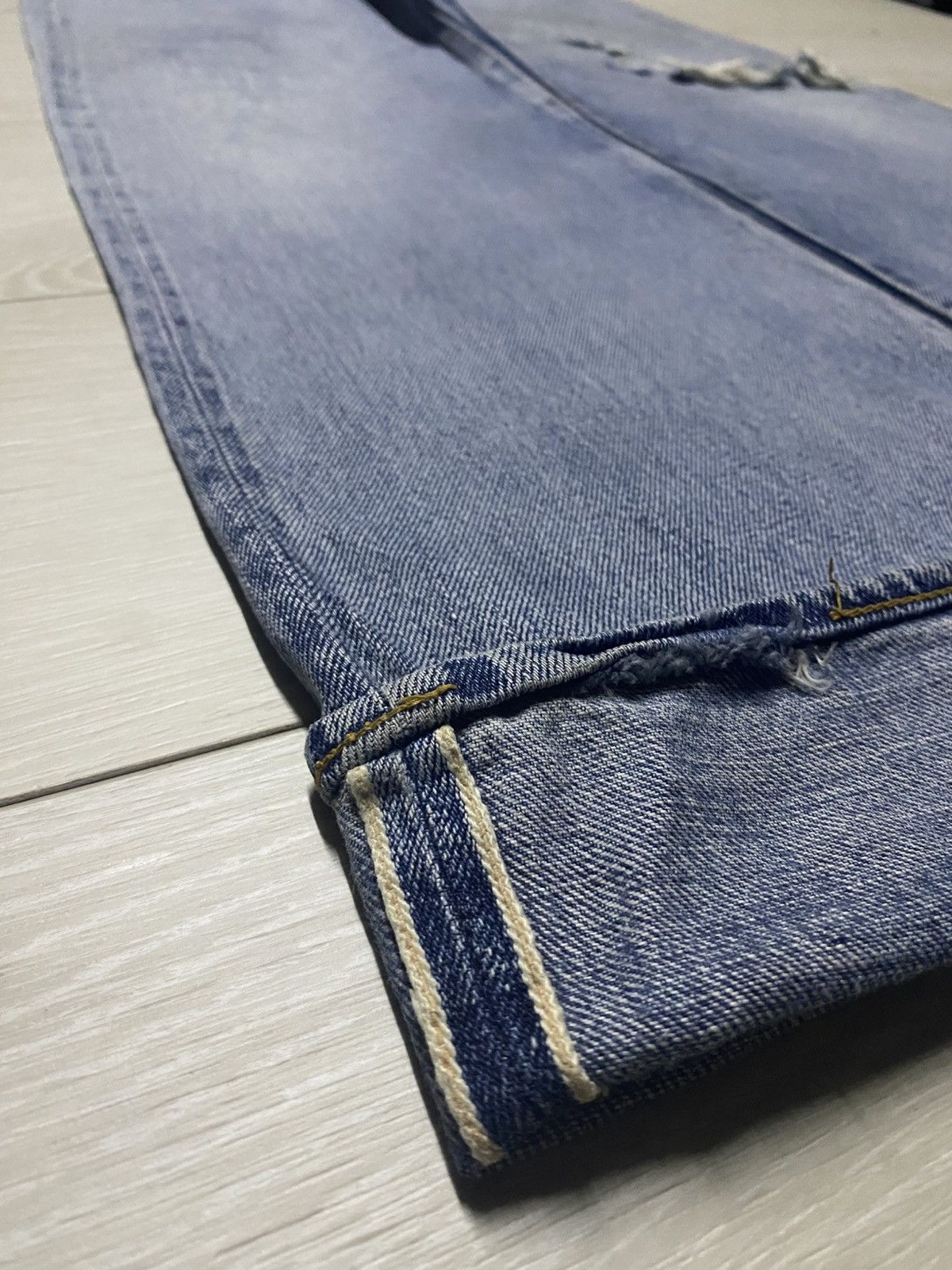 Denime Vintage DENIME 89 Selvedge Light Wash Distressed Baggy Jeans Size US 28 / EU 44 - 11 Thumbnail