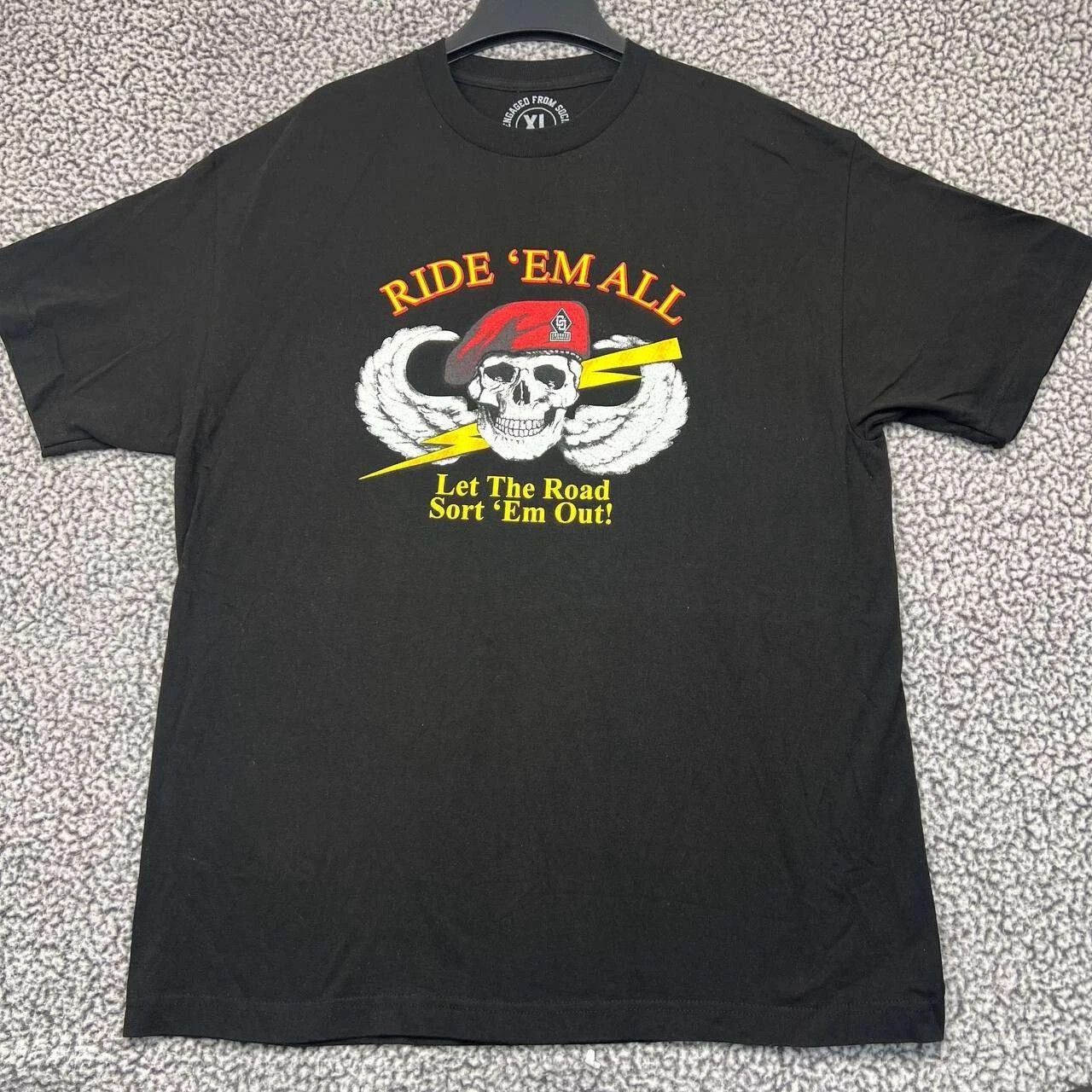 Other Ride 'Em All Shirt Men Black Short Sleeve Crew Neck XL Size US XL / EU 56 / 4 - 1 Thumbnail