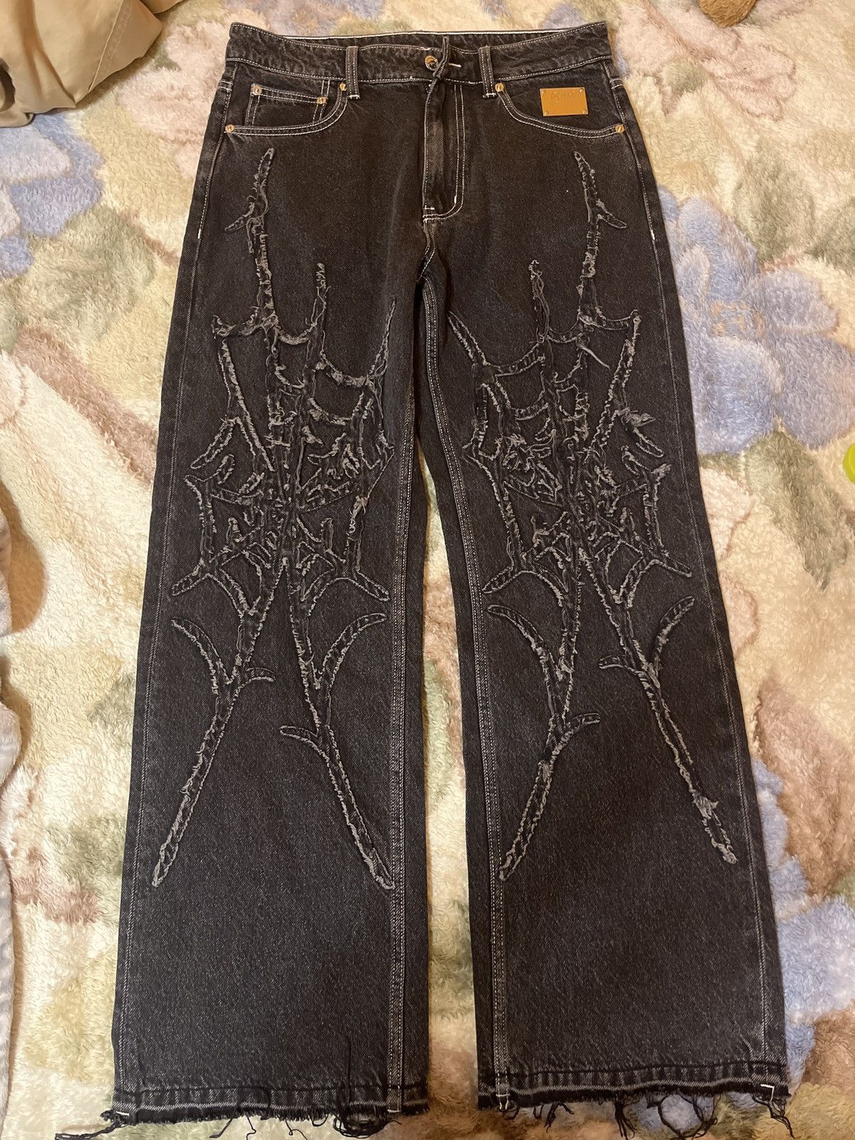 Revenge Revenge Web Patch Jeans Size US 30 / EU 46 - 1 Thumbnail