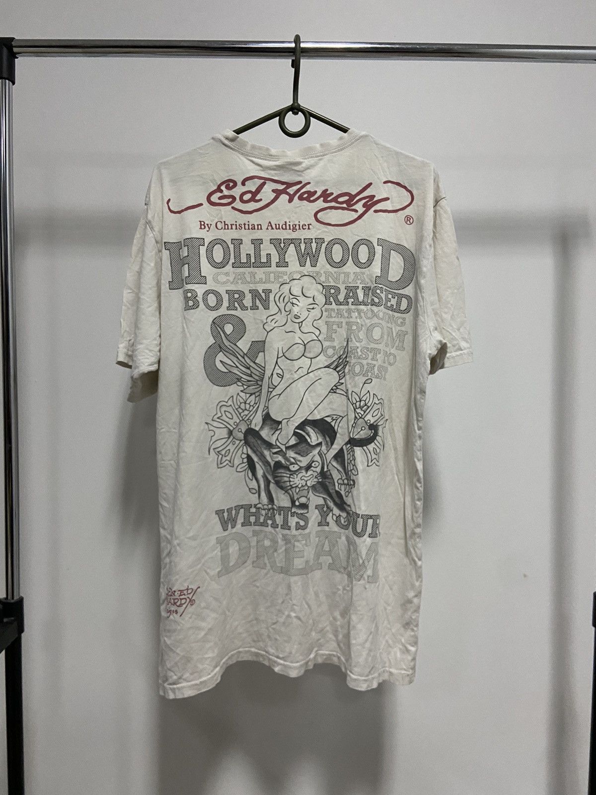 Ed Hardy × Vintage Ed Hardy t shirt girl rhinestones big print vintage tattoo Size US XL / EU 56 / 4 - 2 Thumbnail