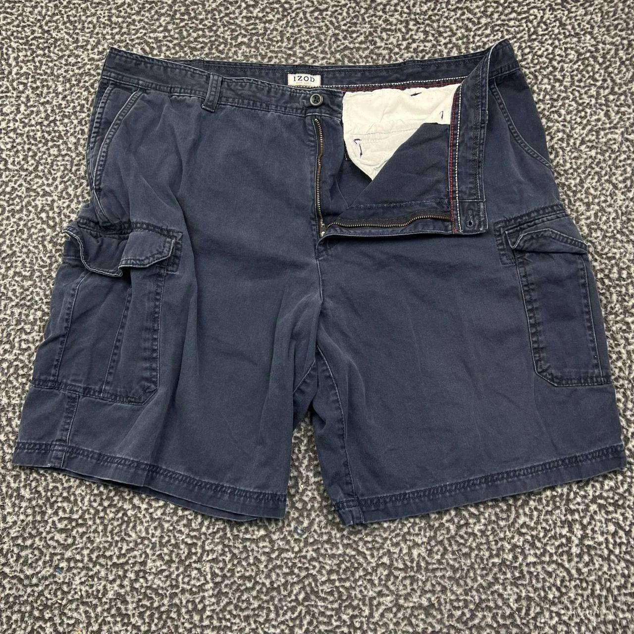Izod Izod Cargo Shorts Men 42 Navy Blue Pockets Outdoor Cotton Size US 42 / EU 58 - 1 Thumbnail