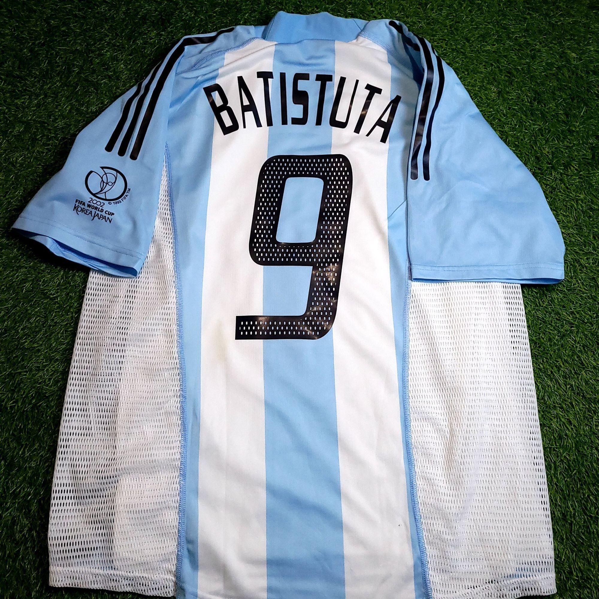 Adidas Batistuta Argentina 2002 WC PLAYER ISSUE Soccer Jersey L Size US L / EU 52-54 / 3 - 1 Thumbnail
