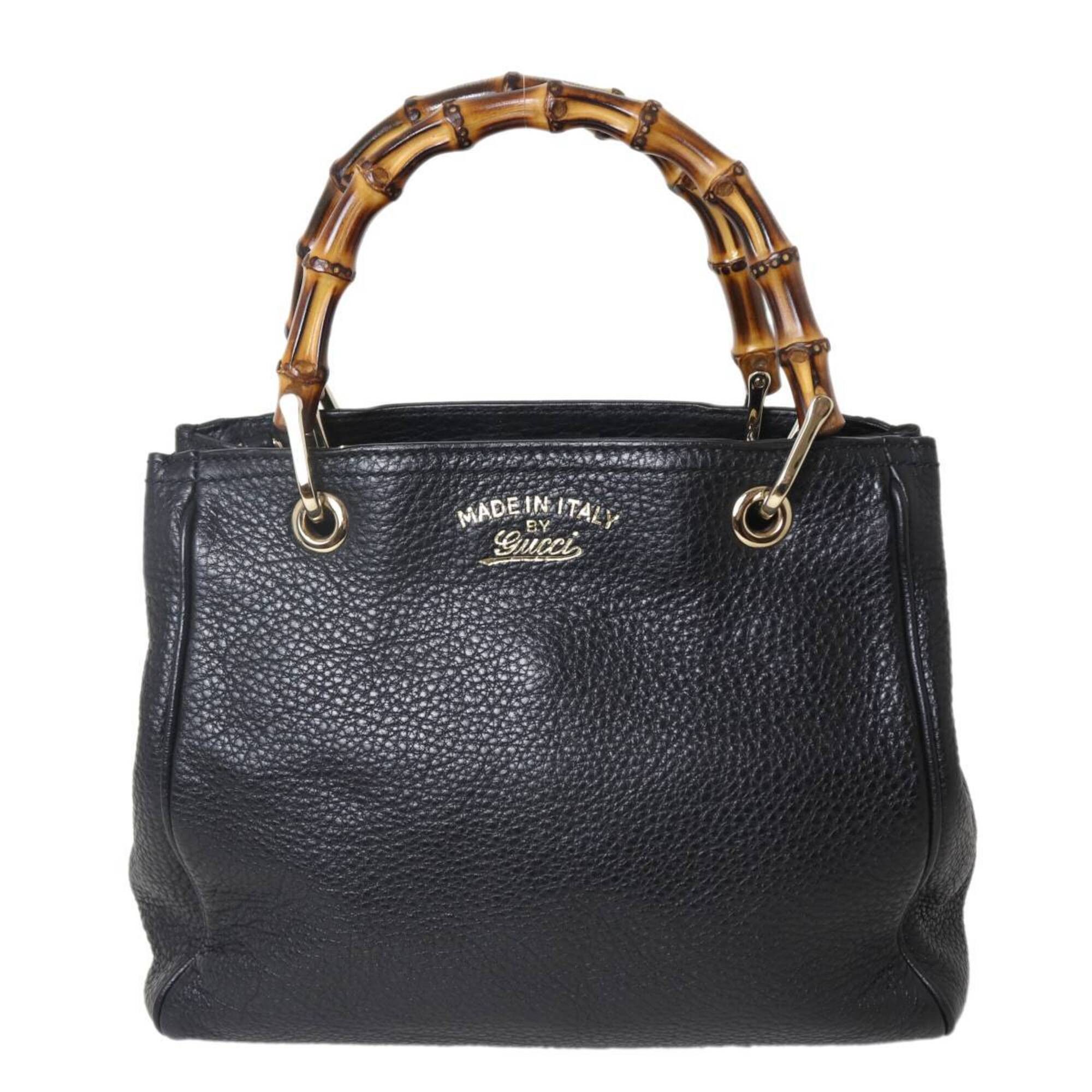 Gucci GUCCI Bamboo 2-way Handbag/Shoulder Bag, Black x 520981 Size ONE SIZE - 1 Thumbnail