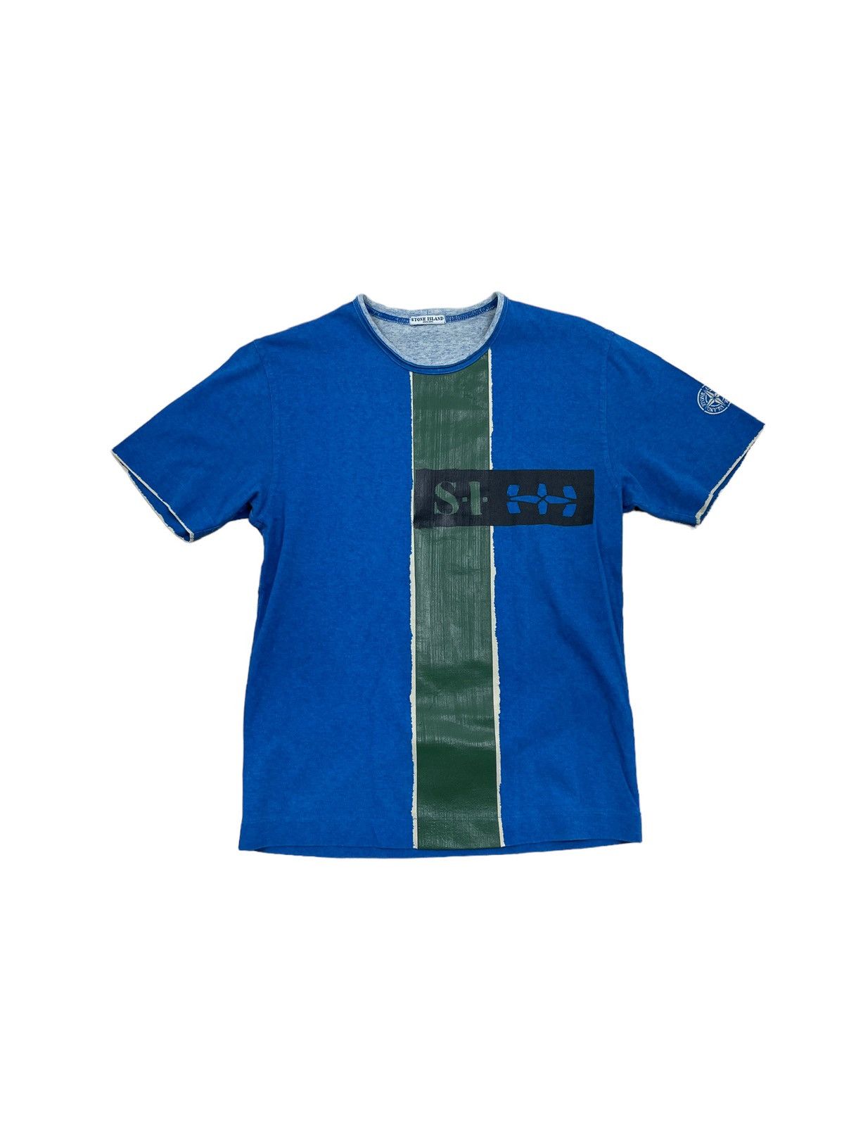 image of Stone Island Tshirt in Blue, Men's (Size Medium)