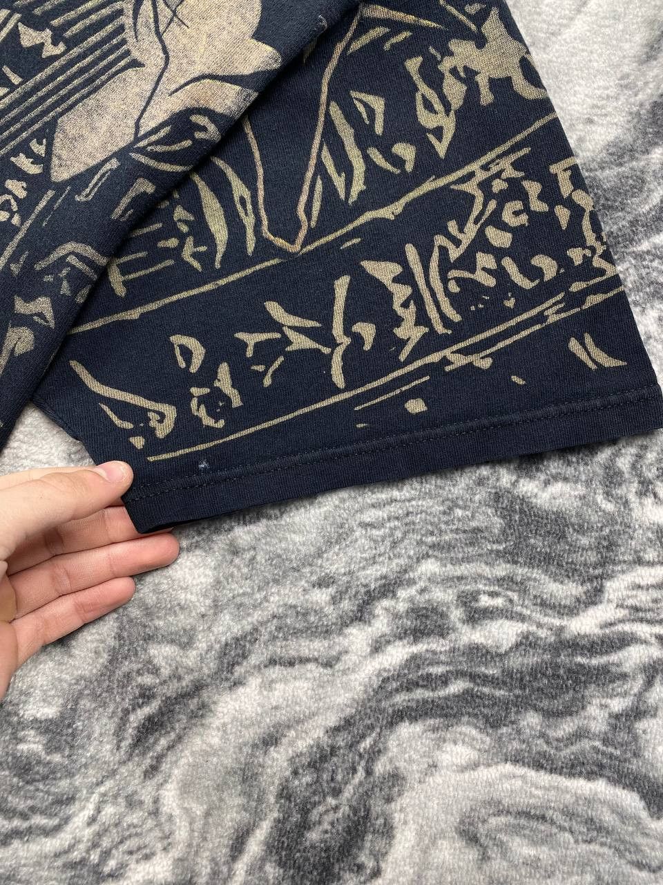 Vintage Vintage 2005 Egypt Skeleton All Over Print Gothic T-Shirt Size US XXL / EU 58 / 5 - 7 Thumbnail