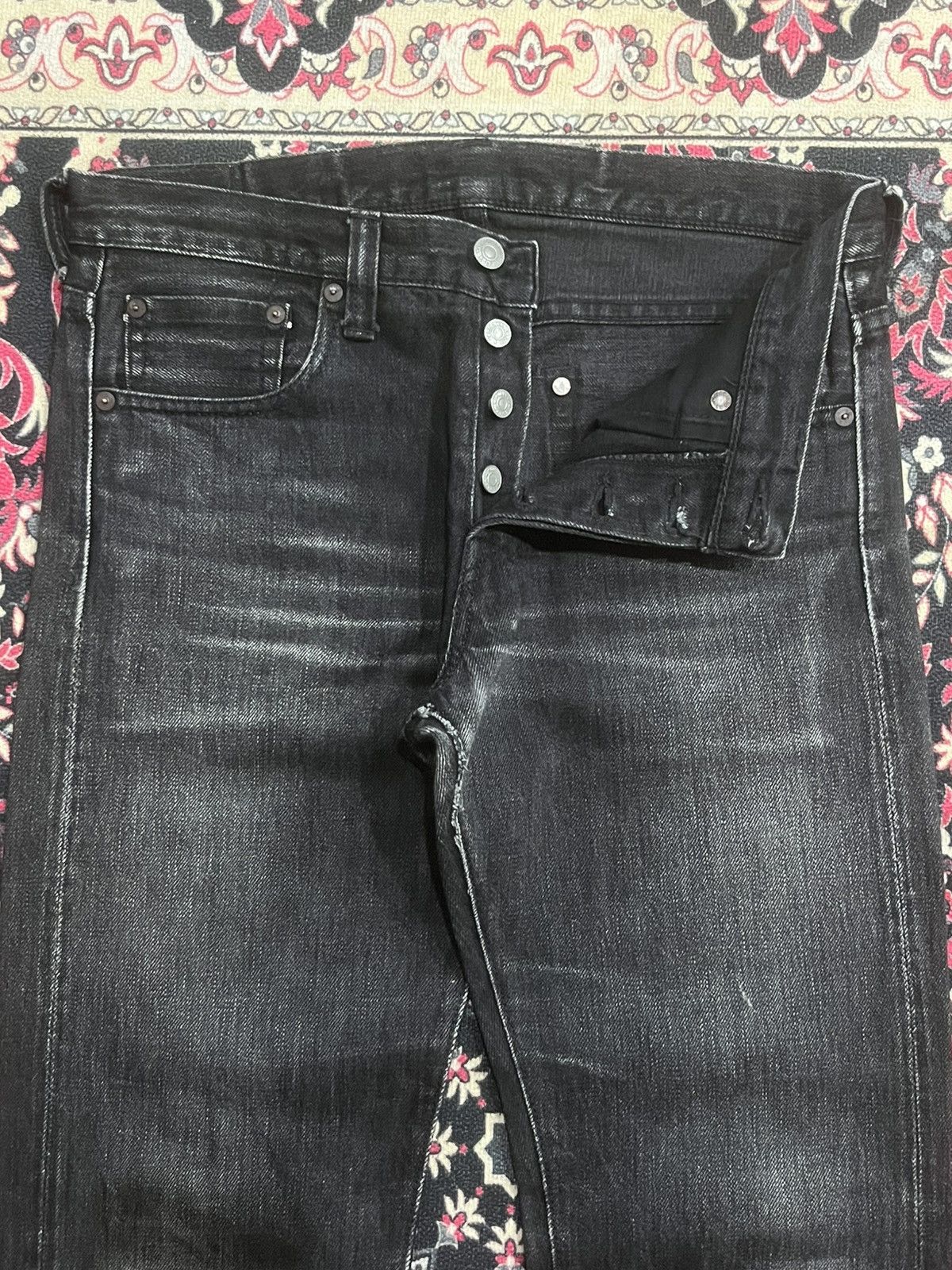 Full Count & Co. Vintage Japan Full Count & Co Black Faded Selvedge Jeans Size US 30 / EU 46 - 5 Thumbnail