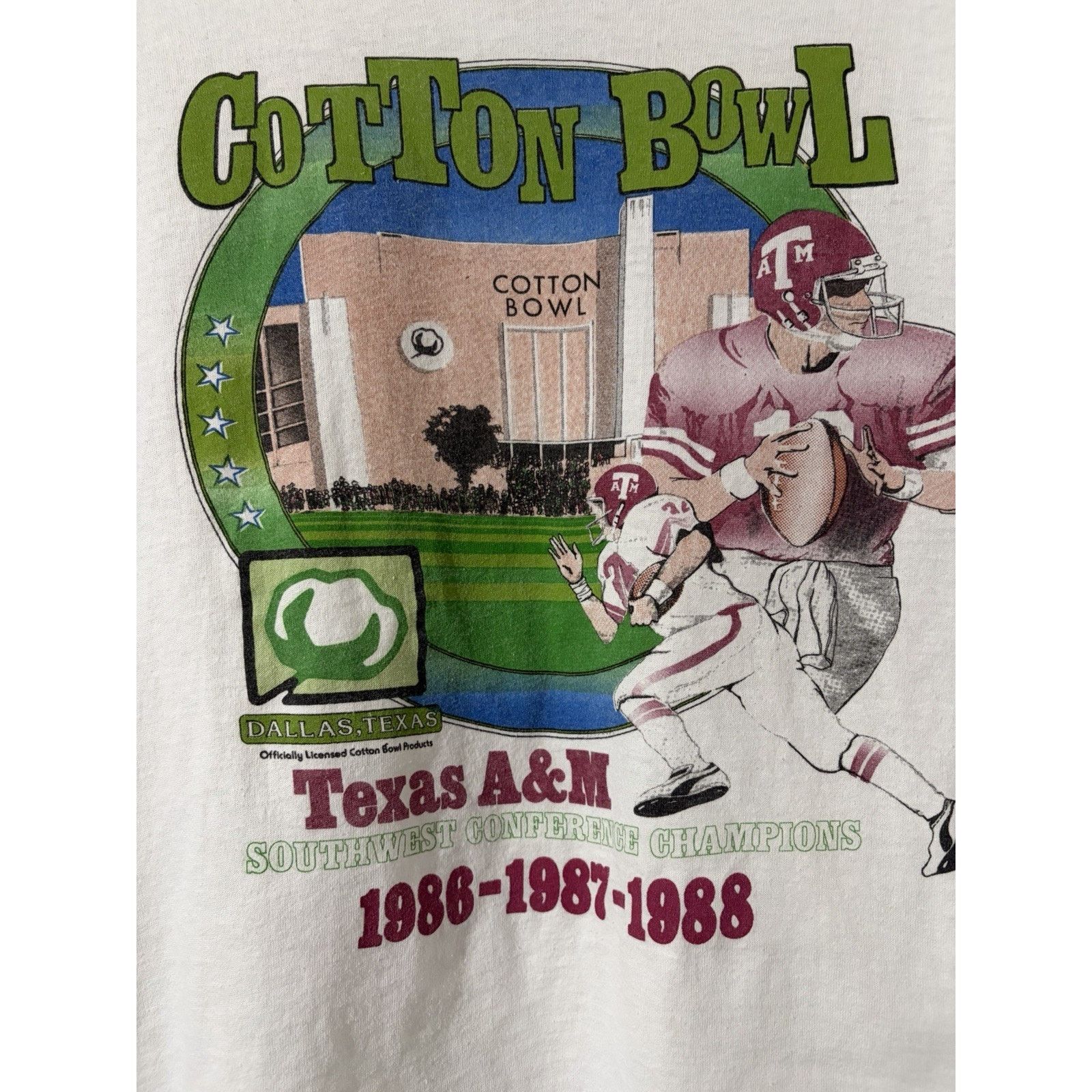 Other Vtg 80s Cotton Bowl Shirt Texas A&M Sz L NCAA Football Size US L / EU 52-54 / 3 - 2 Thumbnail