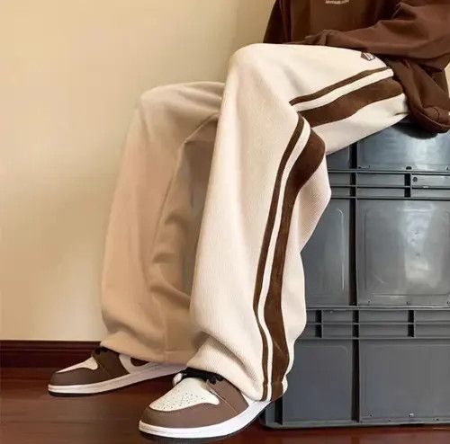 Japanese Brand Kotomi x naga Beige Color Baggy Striped Sweatpants Size US 28 / EU 44 - 5 Thumbnail