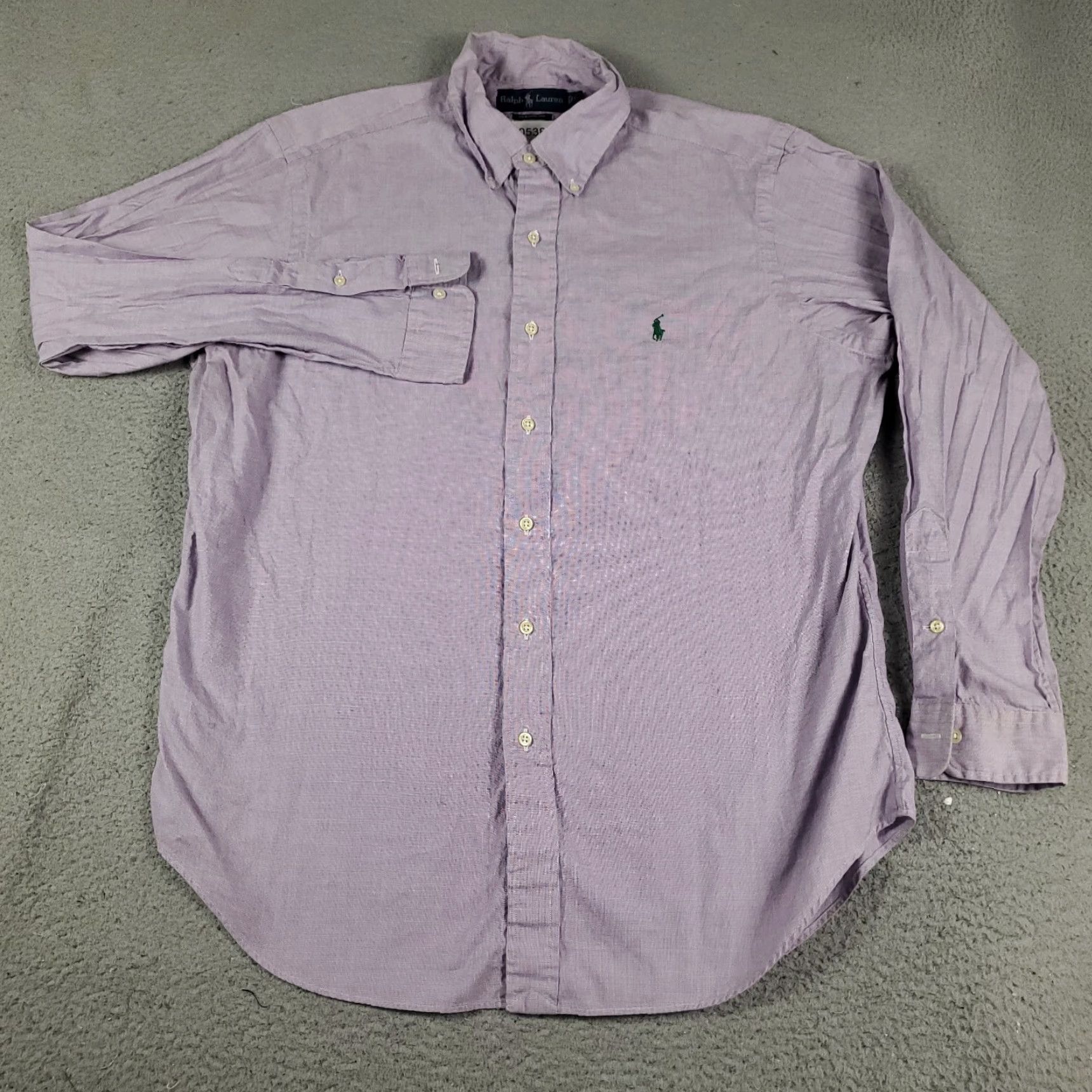 Ralph Lauren Ralph Lauren Shirt Mens Large Purple Button-Up Long Sleeve Cotton Pony Logo Size US L / EU 52-54 / 3 - 3 Thumbnail