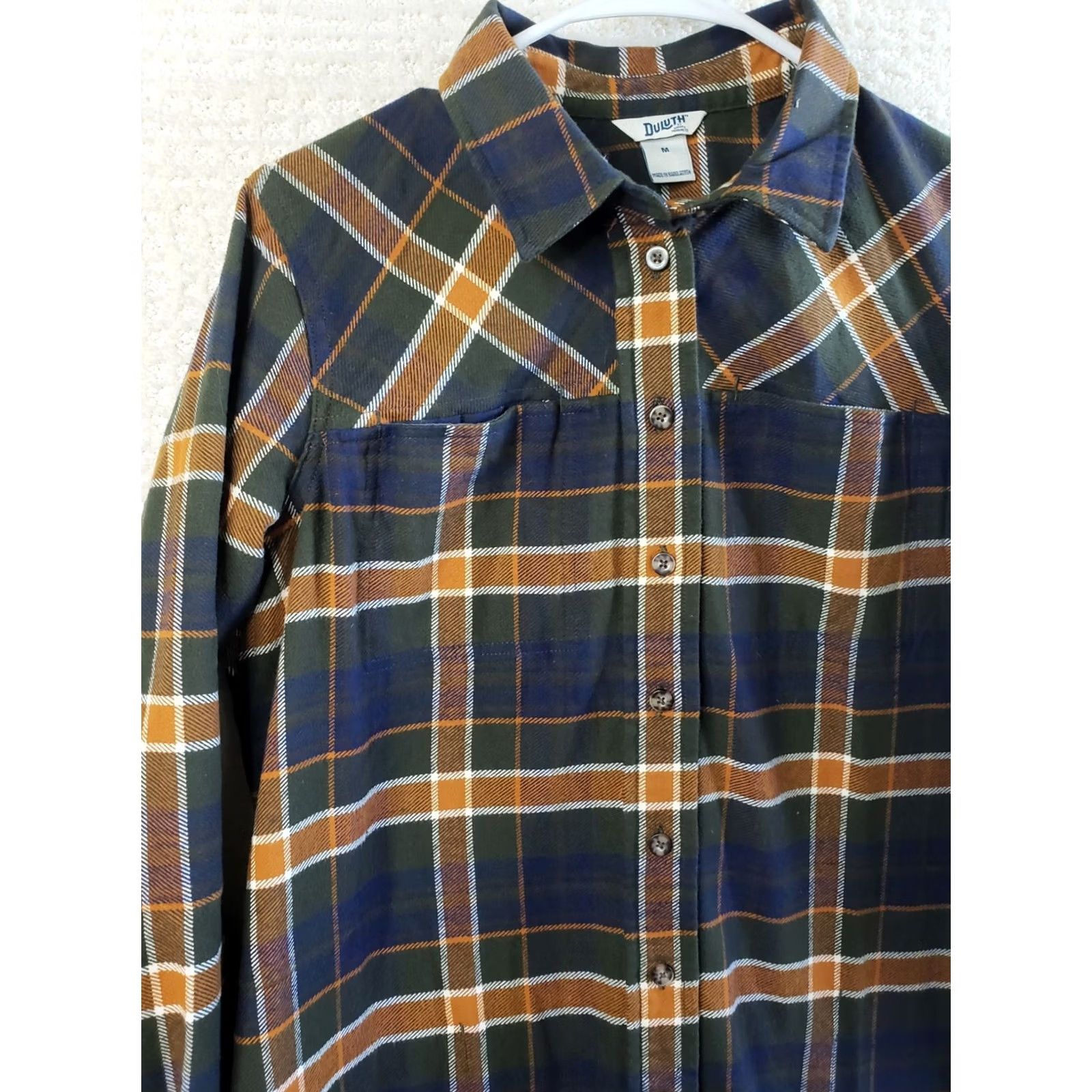 Duluth Trading Company Duluth Trading Flannel Shirt Women's M Multicolor Brown Plaid Button-Up Workwear Shirt Size M / US 6-8 / IT 42-44 - 2 Thumbnail