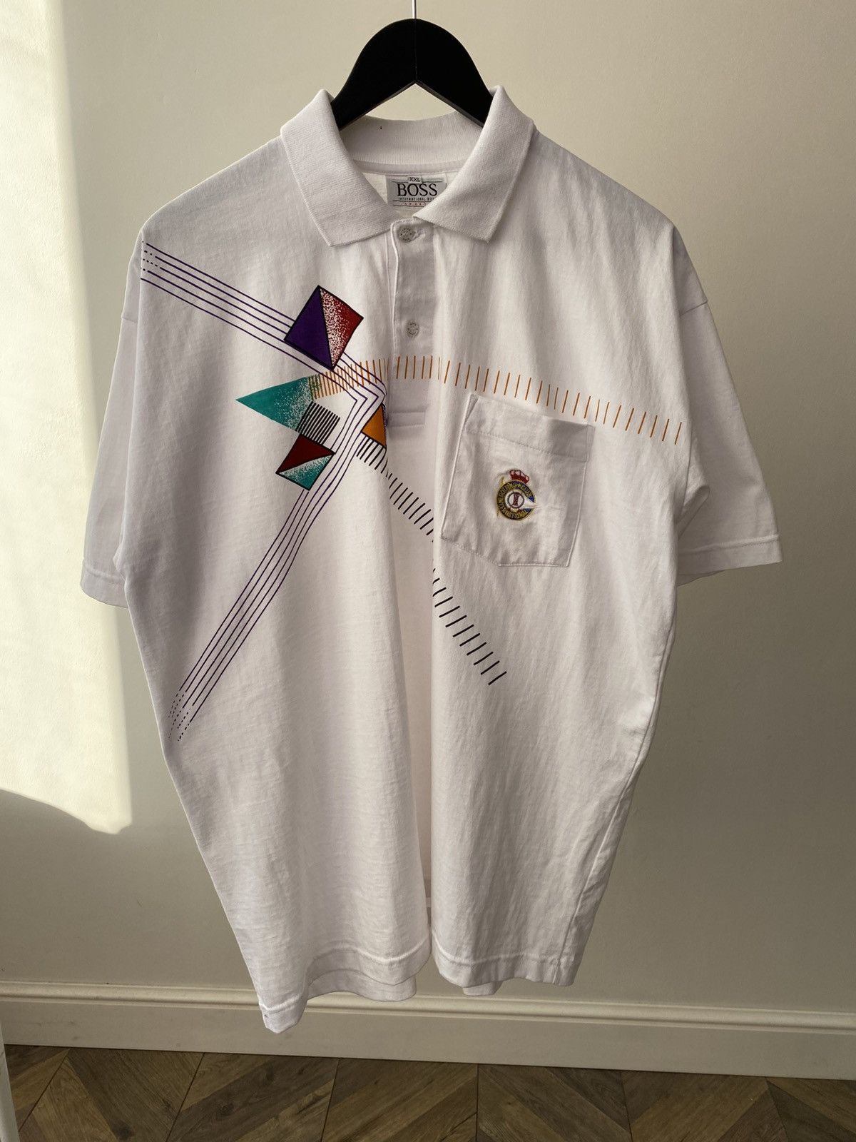 Hugo Boss Vintage Hugo Boss International Golfing Club Polo Shirt 90s Size US XXL / EU 58 / 5 - 2 Thumbnail