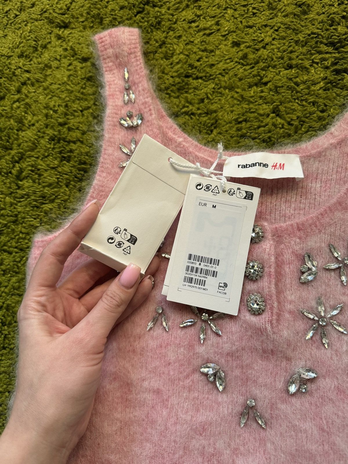 Designer × Paco Rabanne Paco Rabanne x H&M mohair wool blend NWT tank top vest Size M / US 6-8 / IT 42-44 - 8 Thumbnail